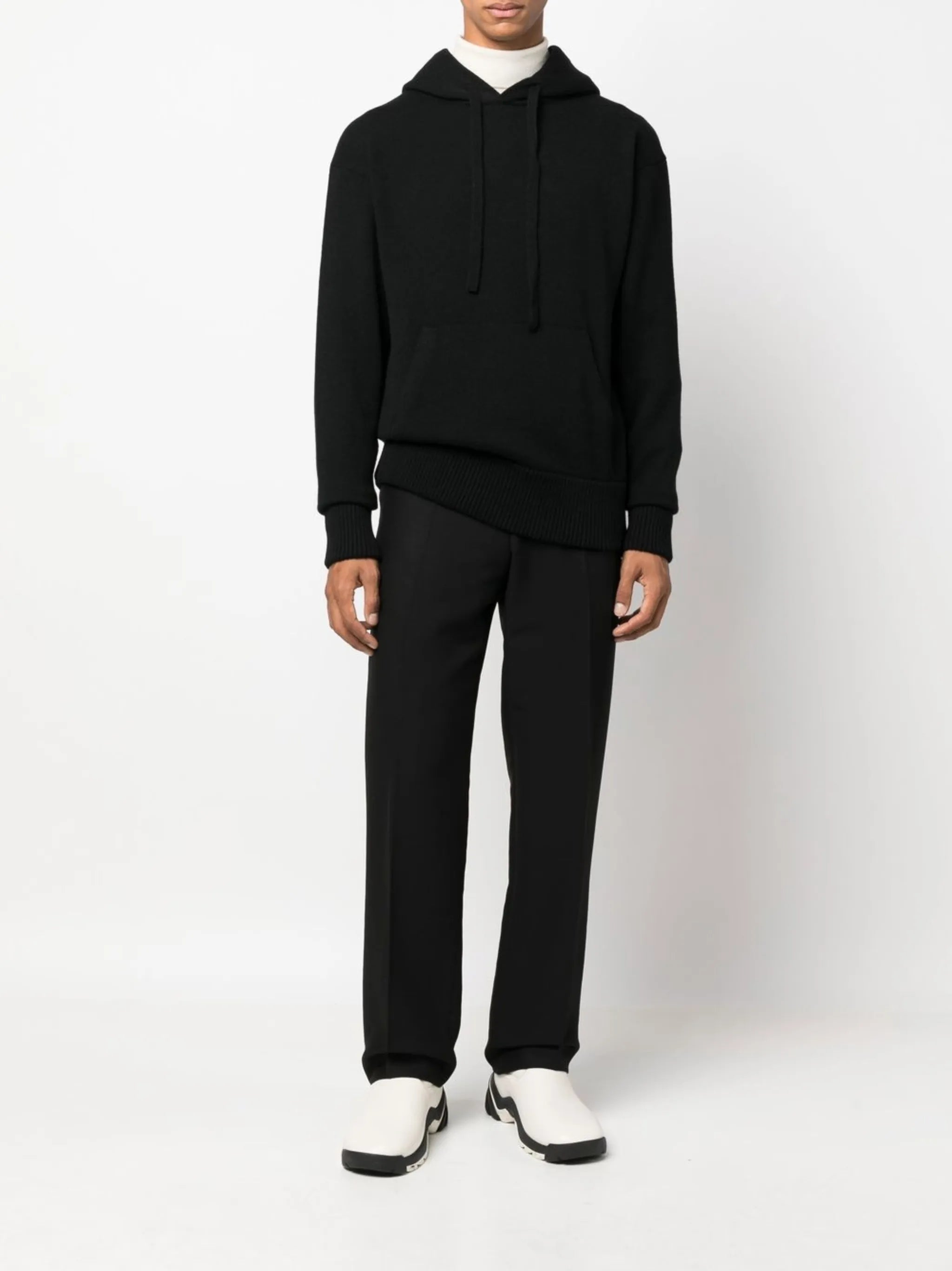 drawstring cashmere hoodie
