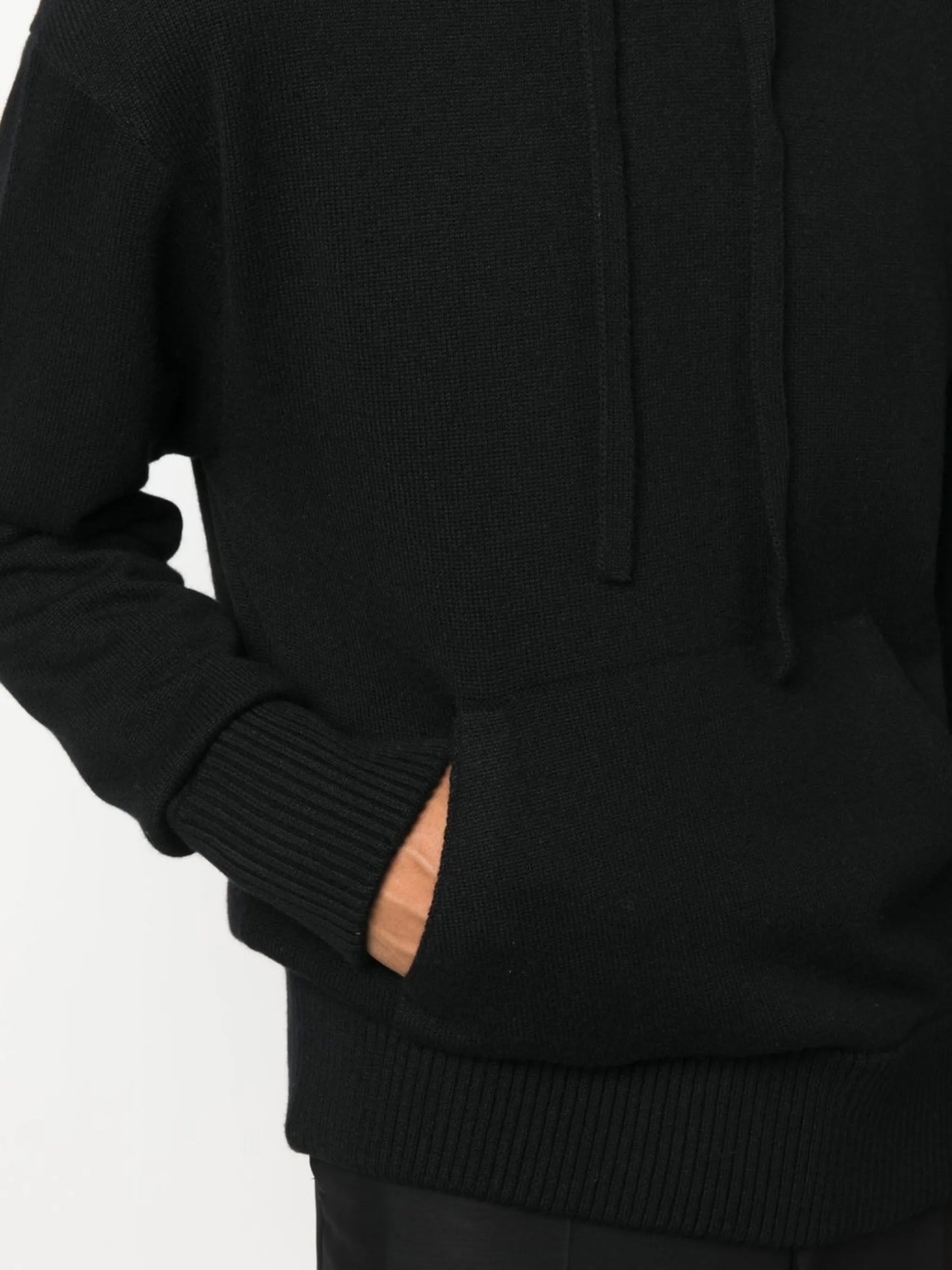 drawstring cashmere hoodie