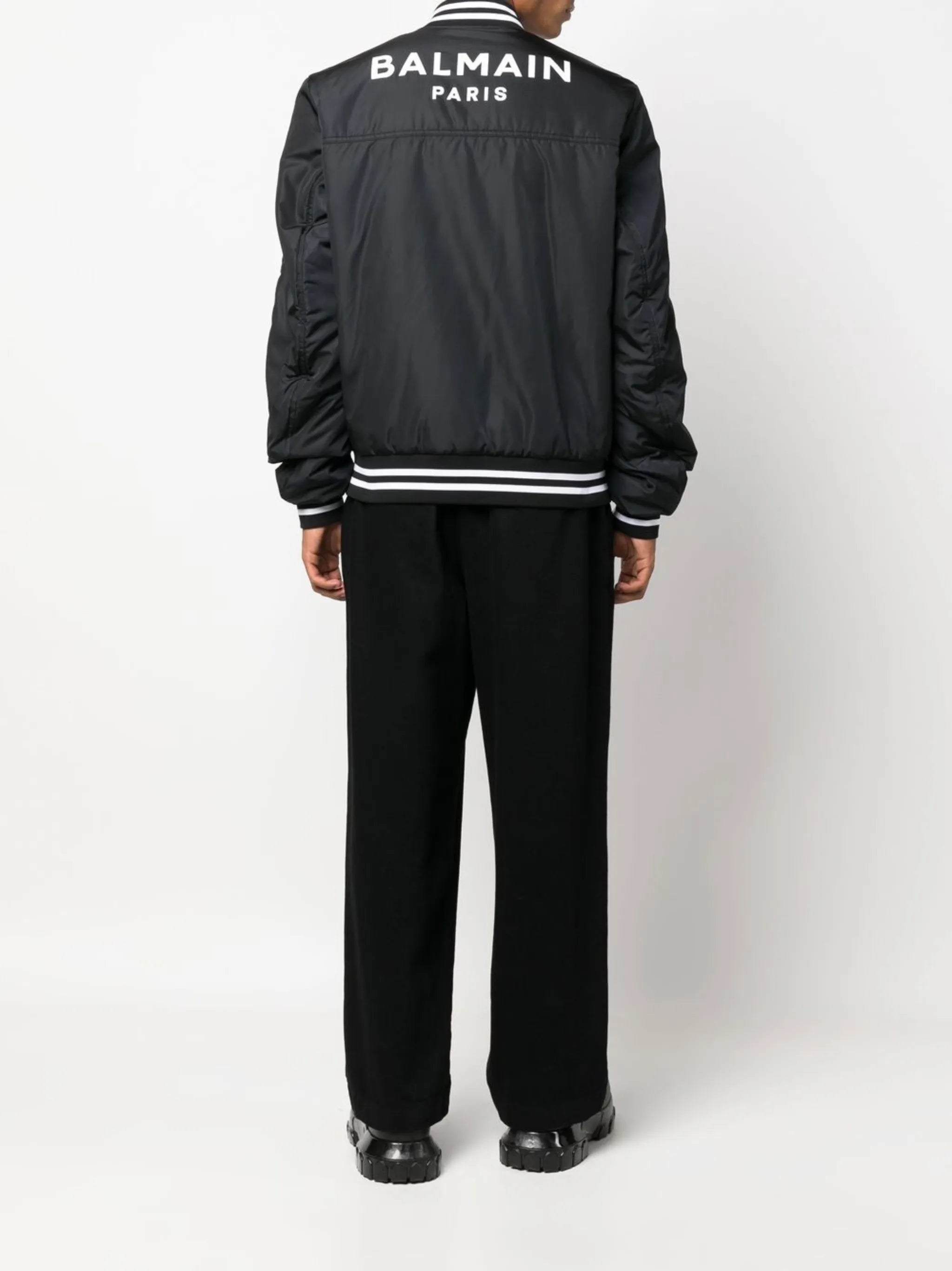 logo-print bomber jacket