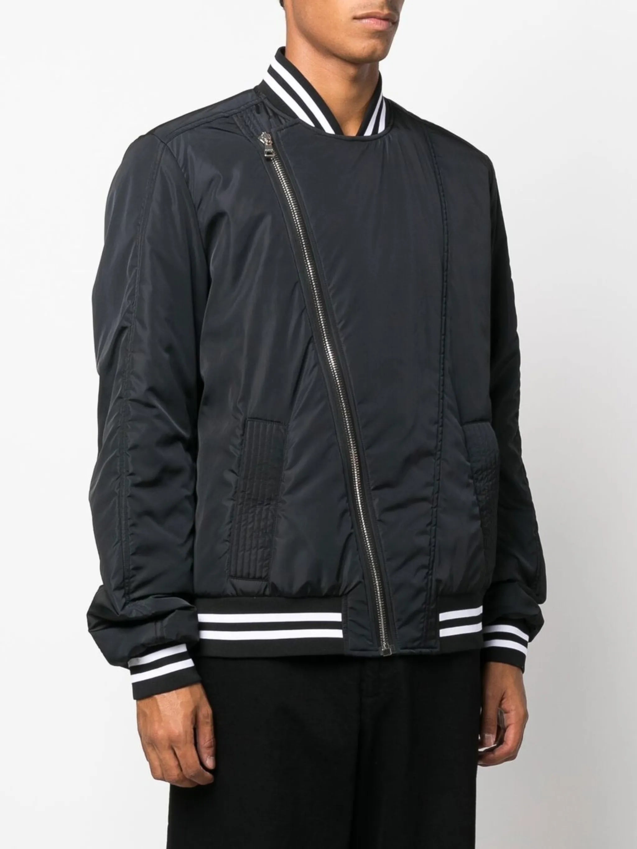 logo-print bomber jacket