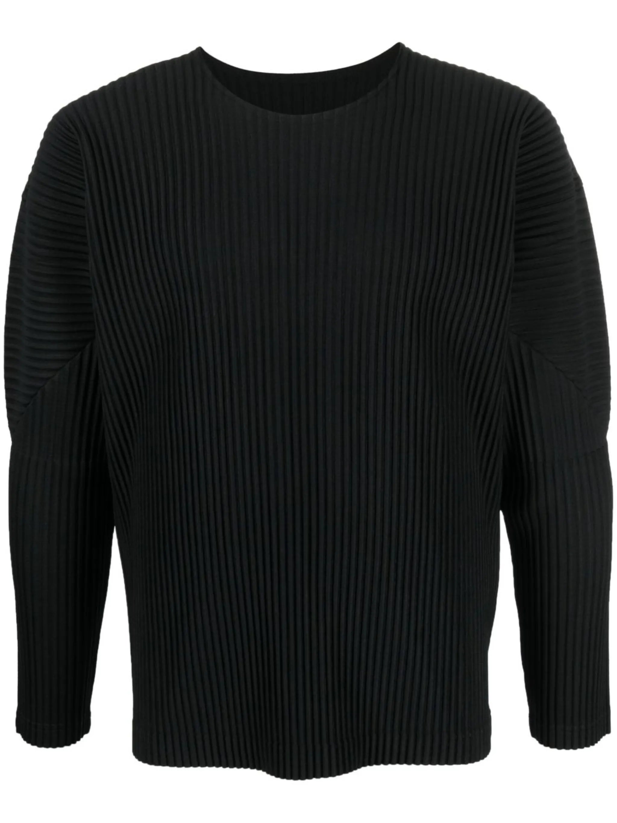 pleated-effect long-sleeve sweatshirt
