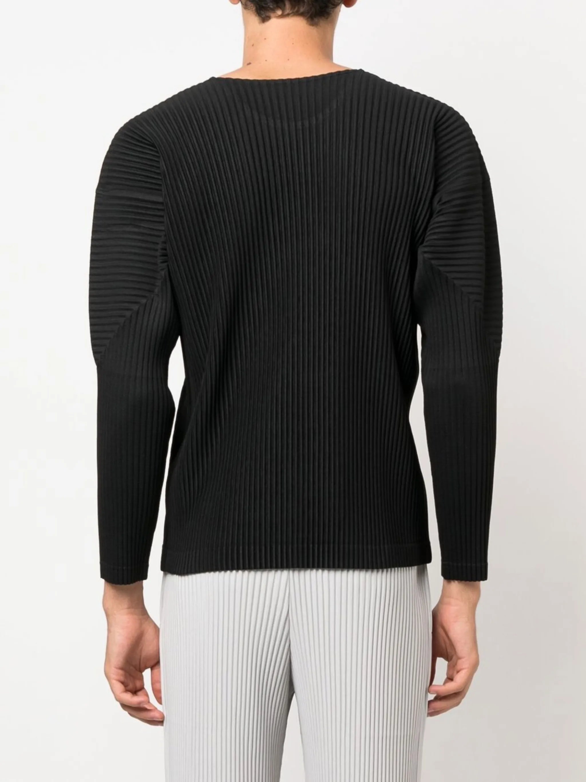 pleated-effect long-sleeve sweatshirt