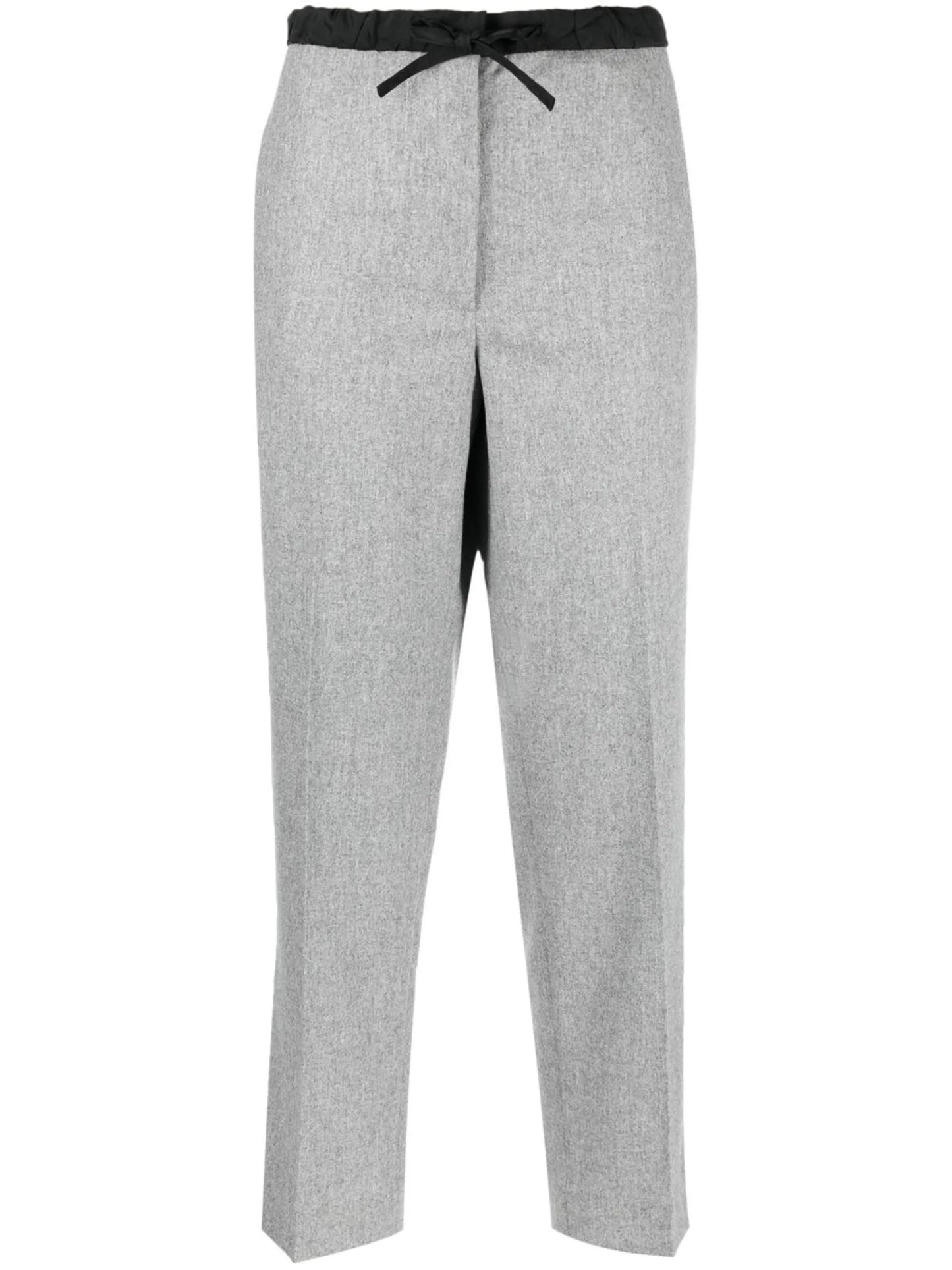 drawstring cropped trousers