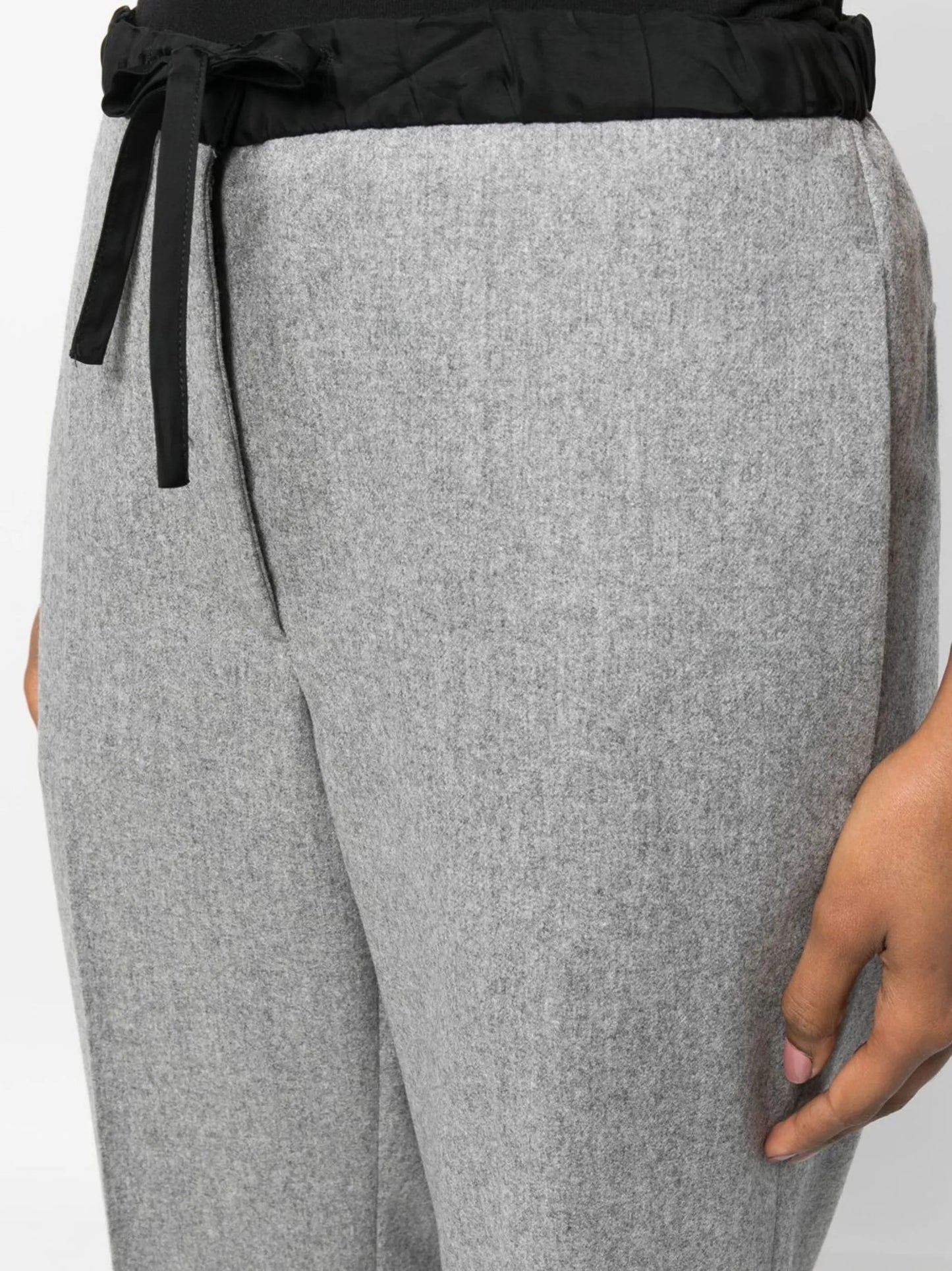 drawstring cropped trousers