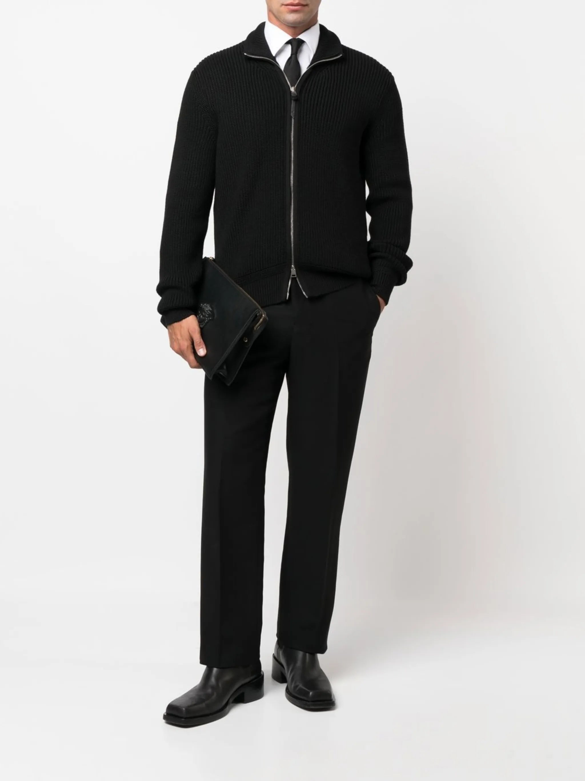 long-sleeve zip-up jumper