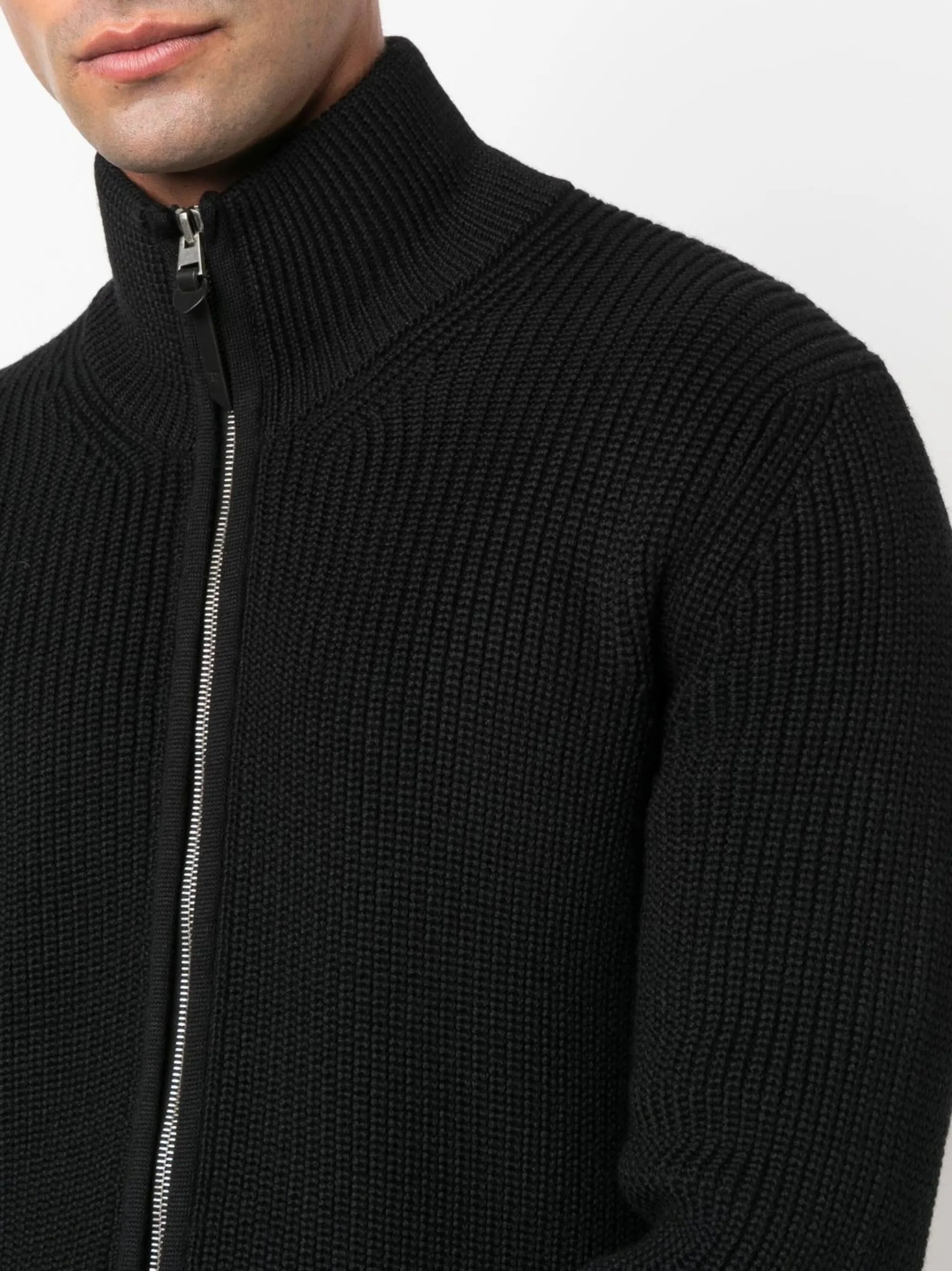 long-sleeve zip-up jumper