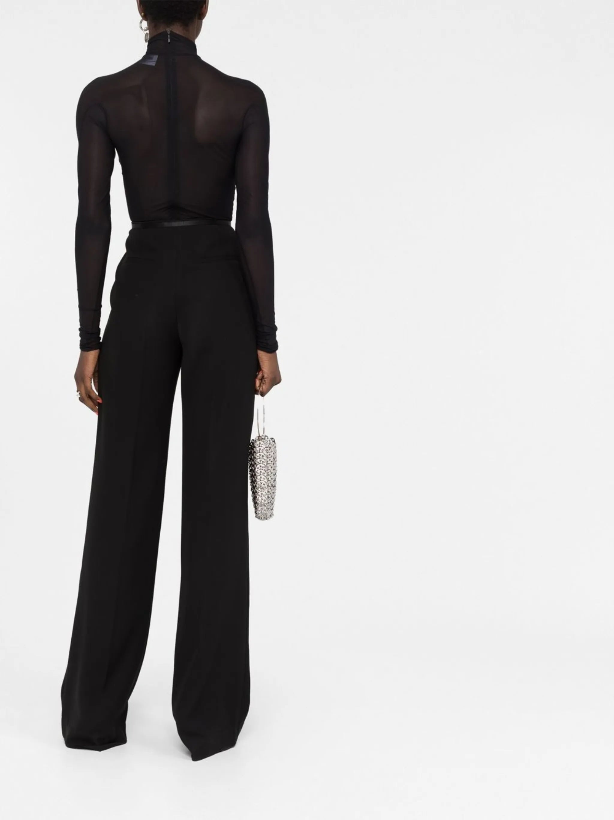 sheer panelled bodysuit