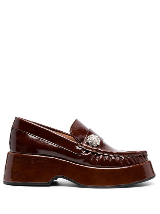 platform leather loafers