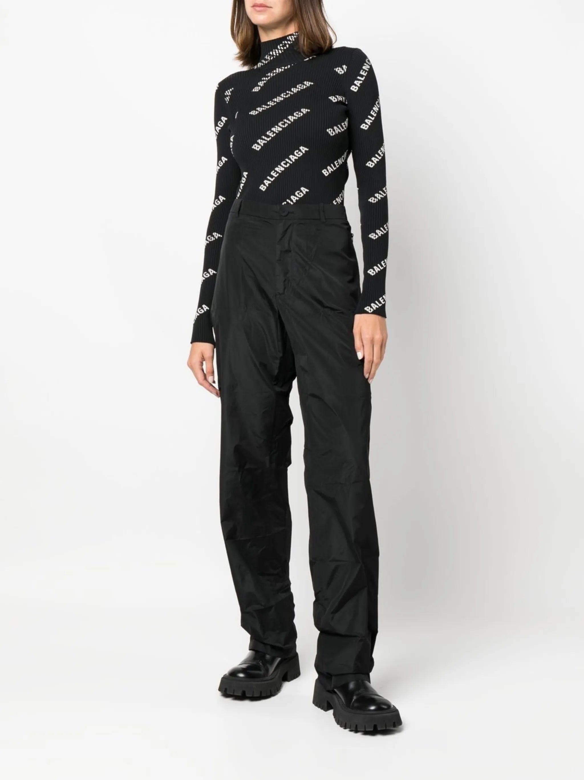 technical straight-leg trousers