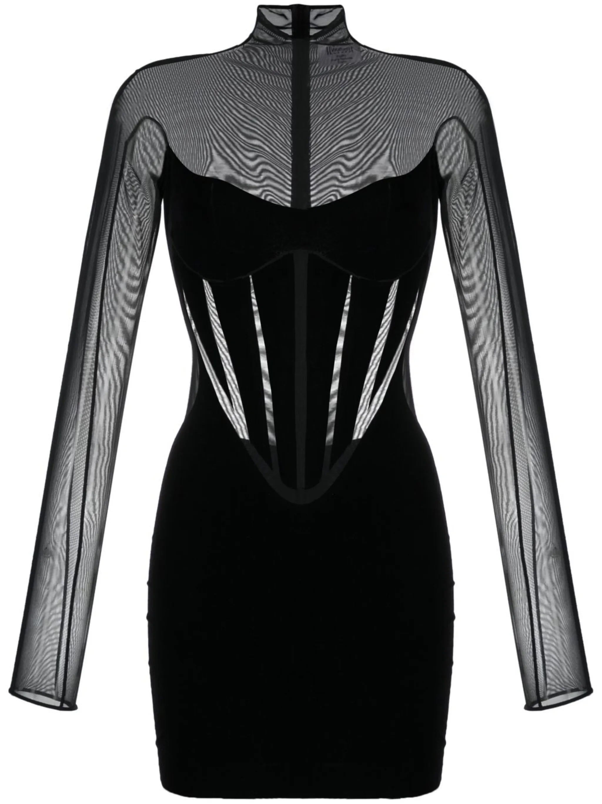 x Wolford semi-sheer panelled minidress
