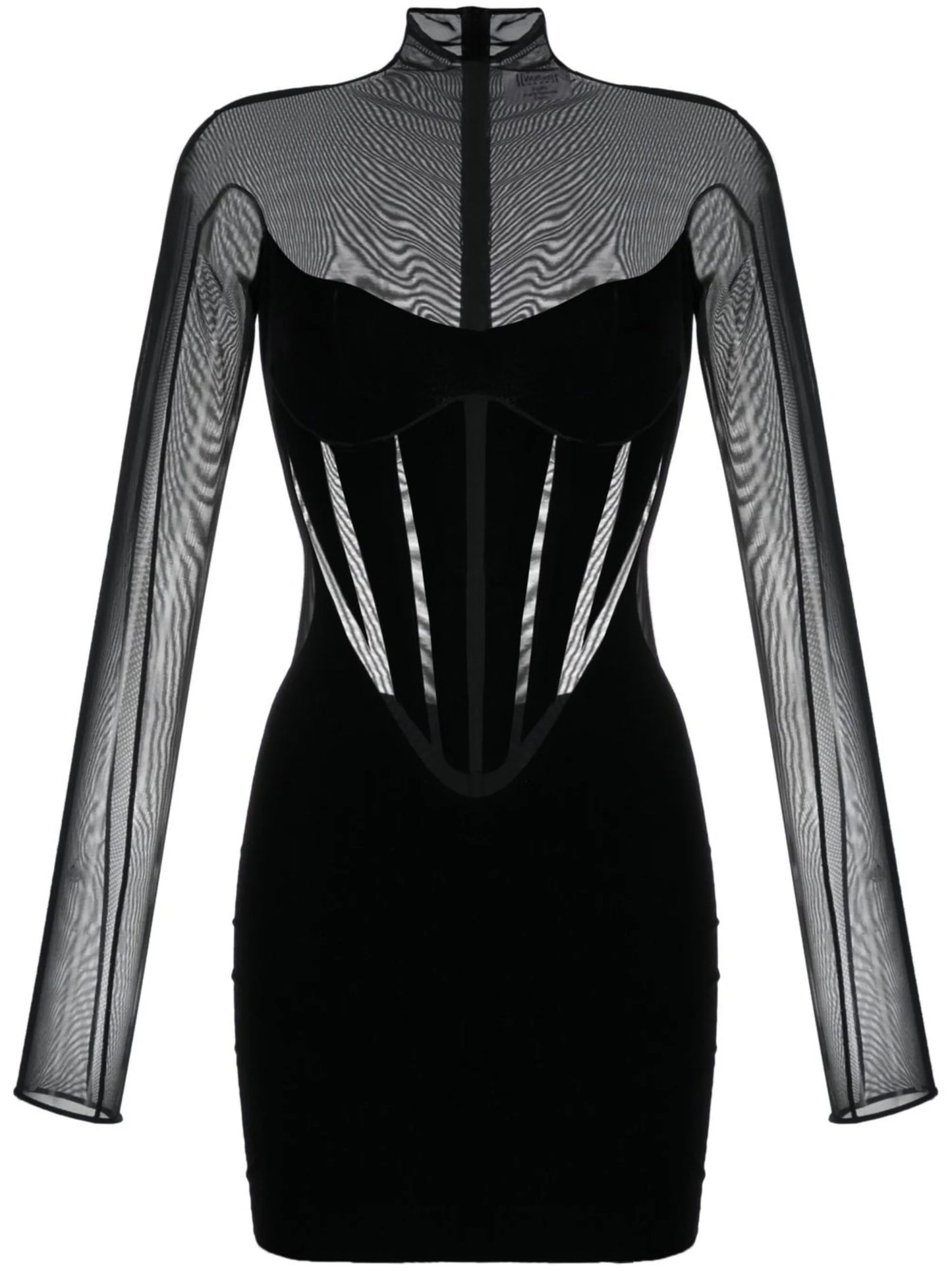 x Wolford semi-sheer panelled minidress
