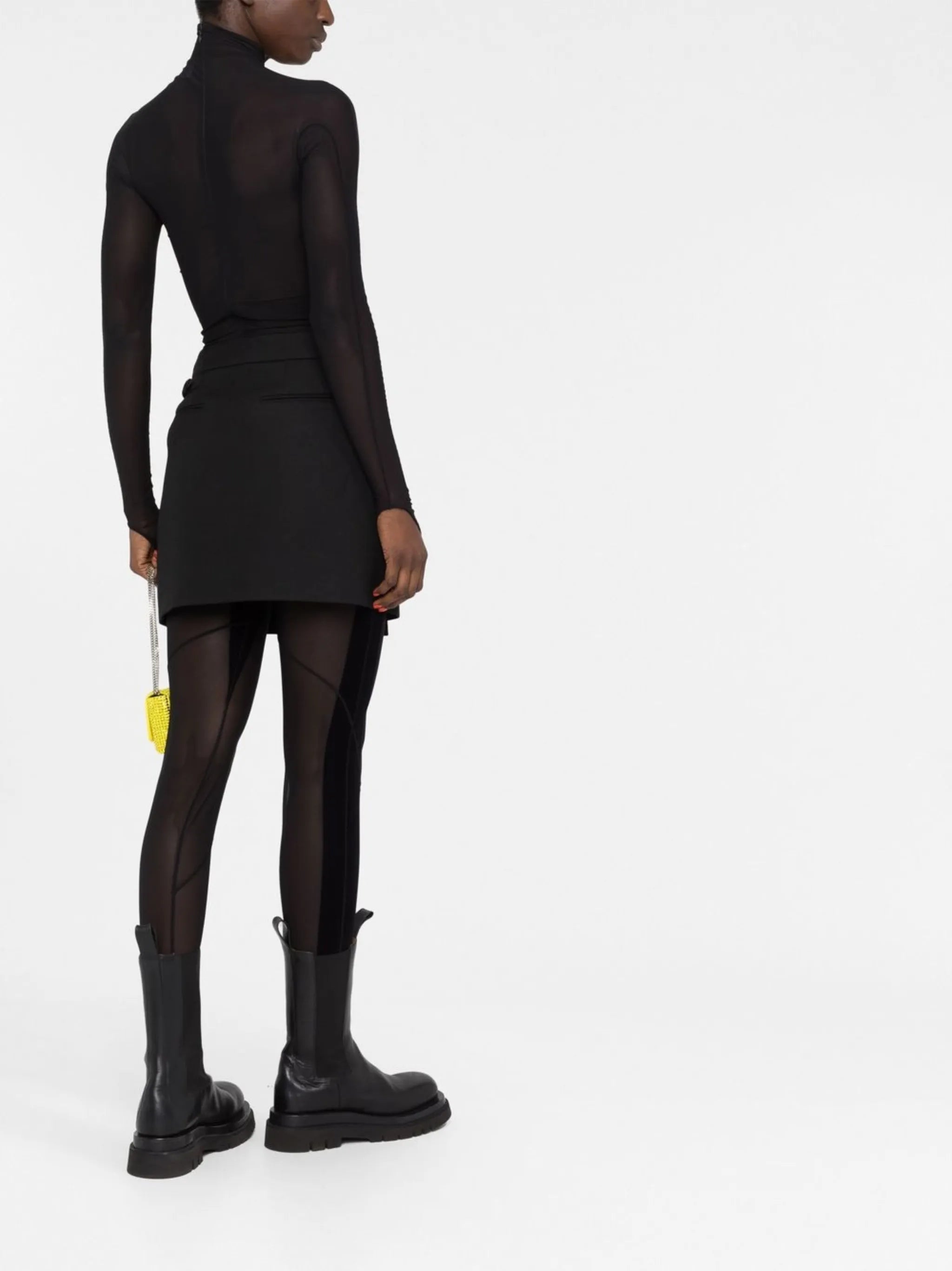 sheer long-length catsuit