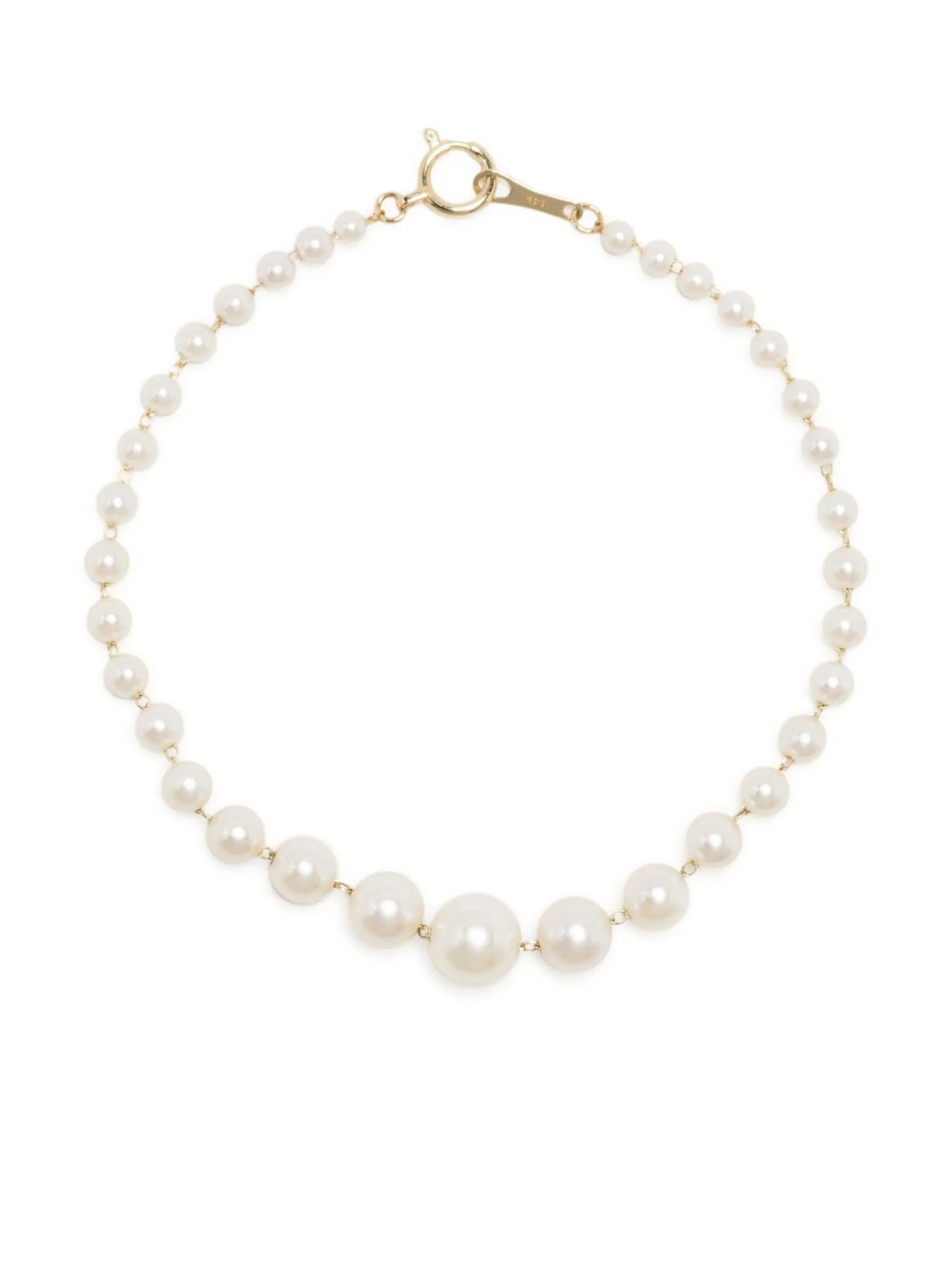 14kt yellow gold pearl bracelet