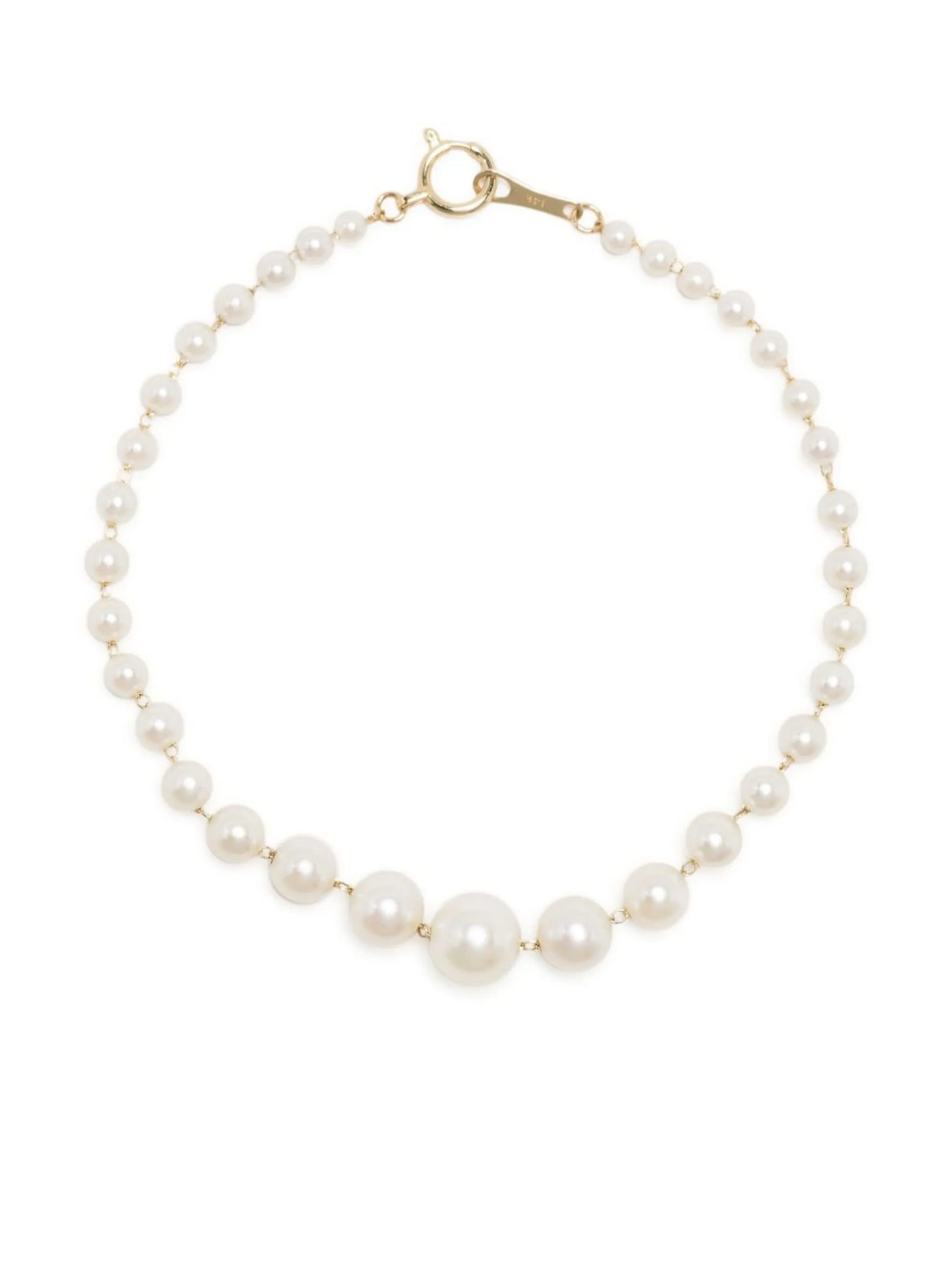 14kt yellow gold pearl bracelet
