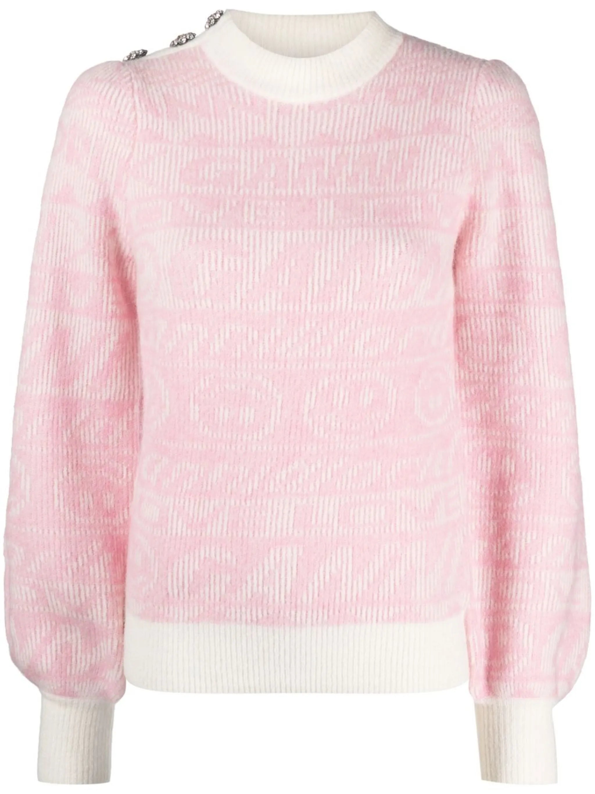 logo-jacquard crew-neck jumper