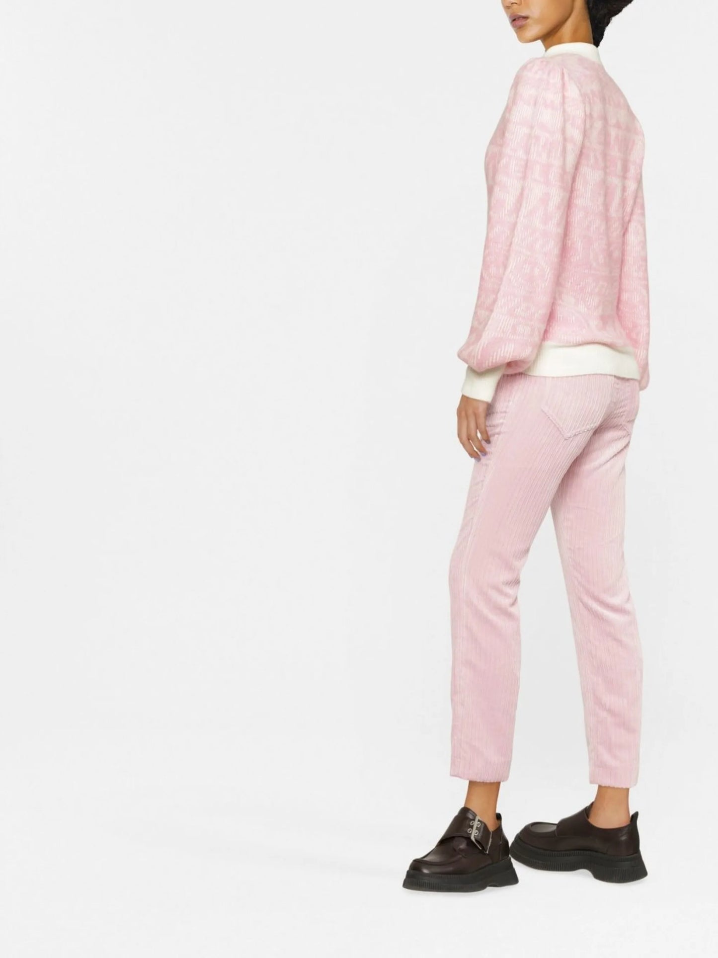 logo-jacquard crew-neck jumper