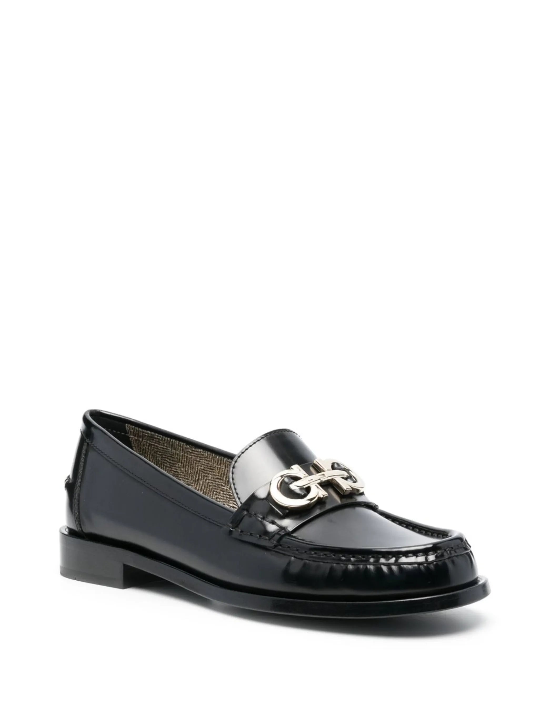 Ofelia leather logo plaque loafers
