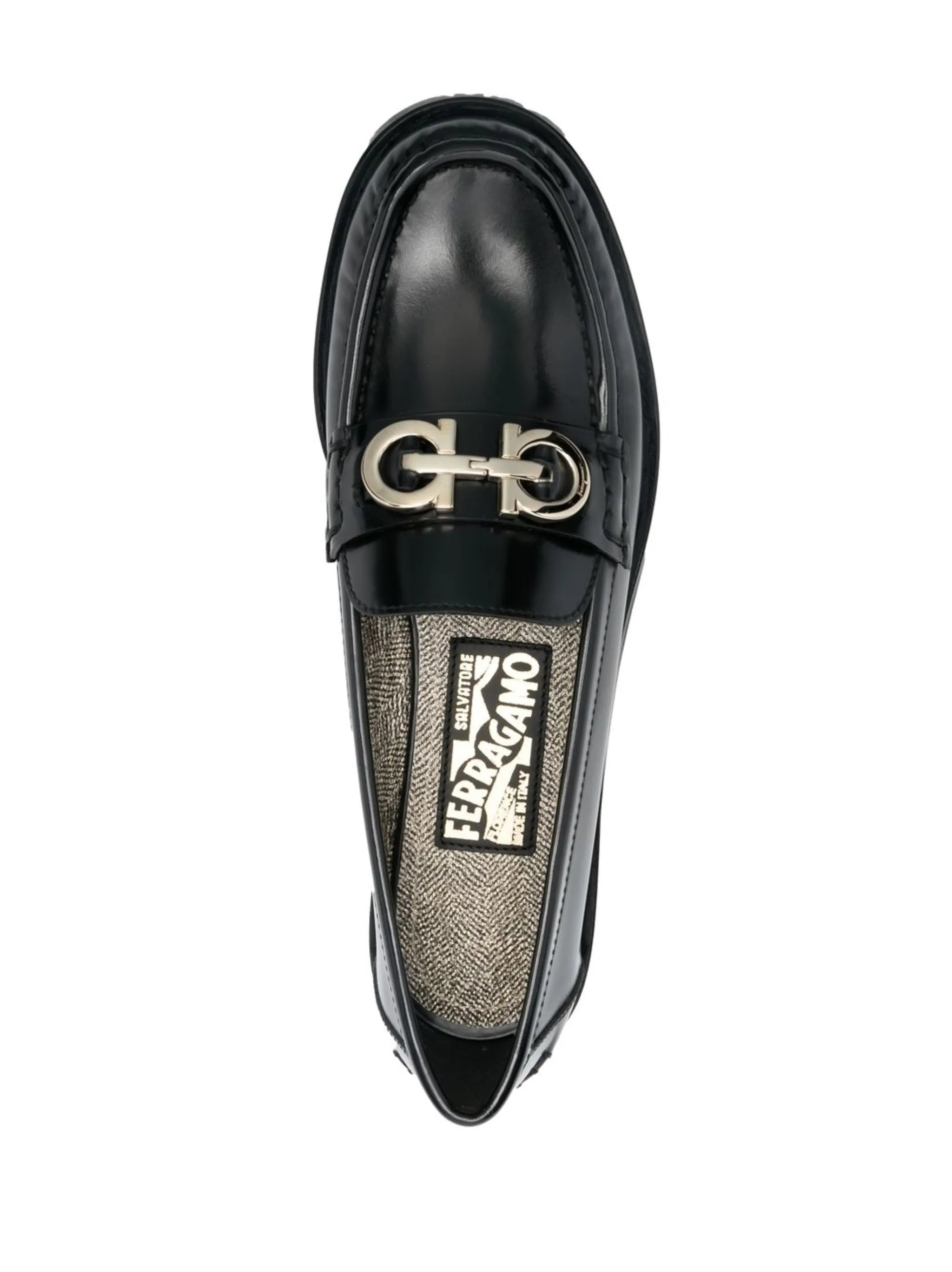 Ofelia leather logo plaque loafers