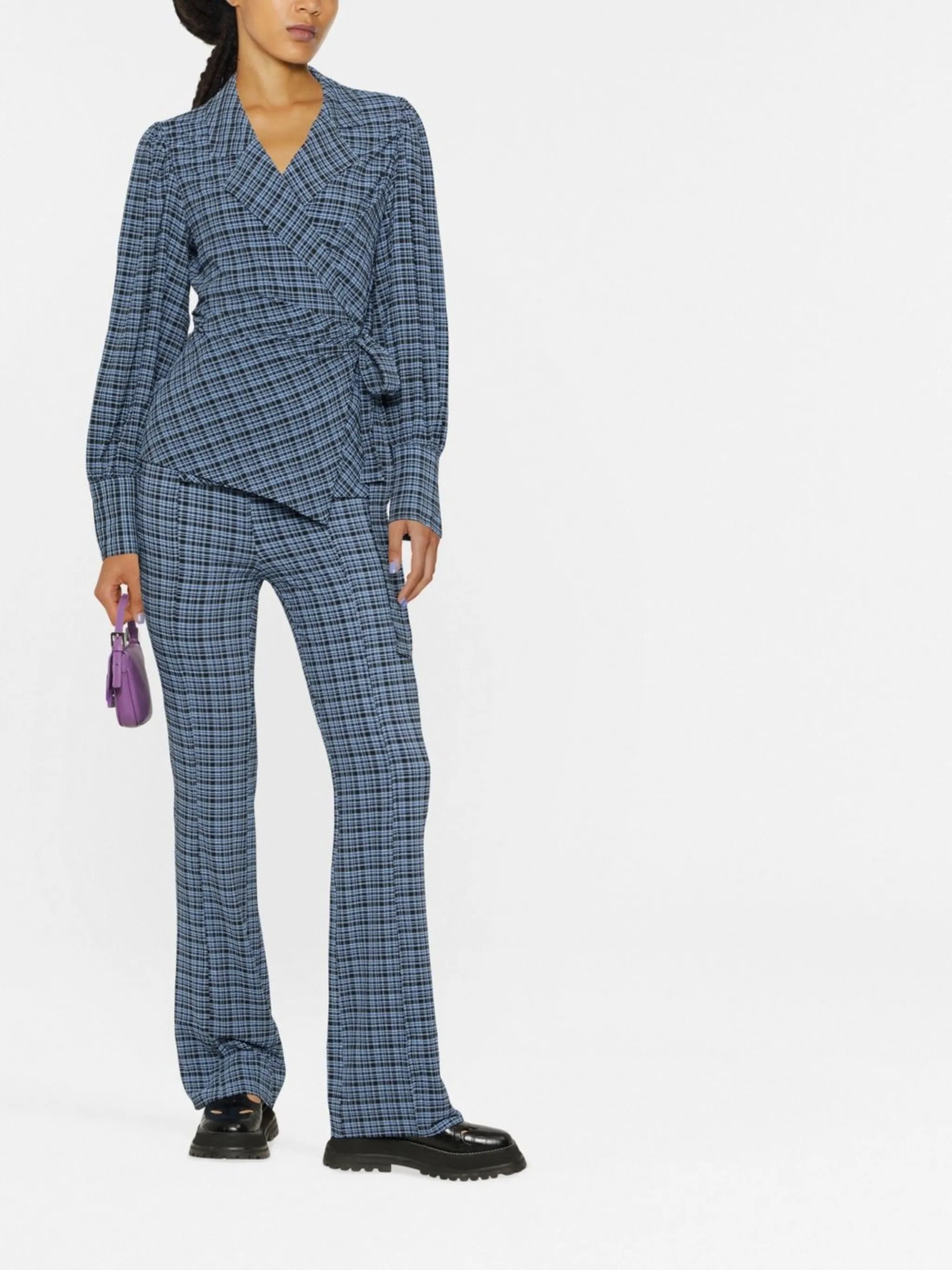 seersucker wrap shirt