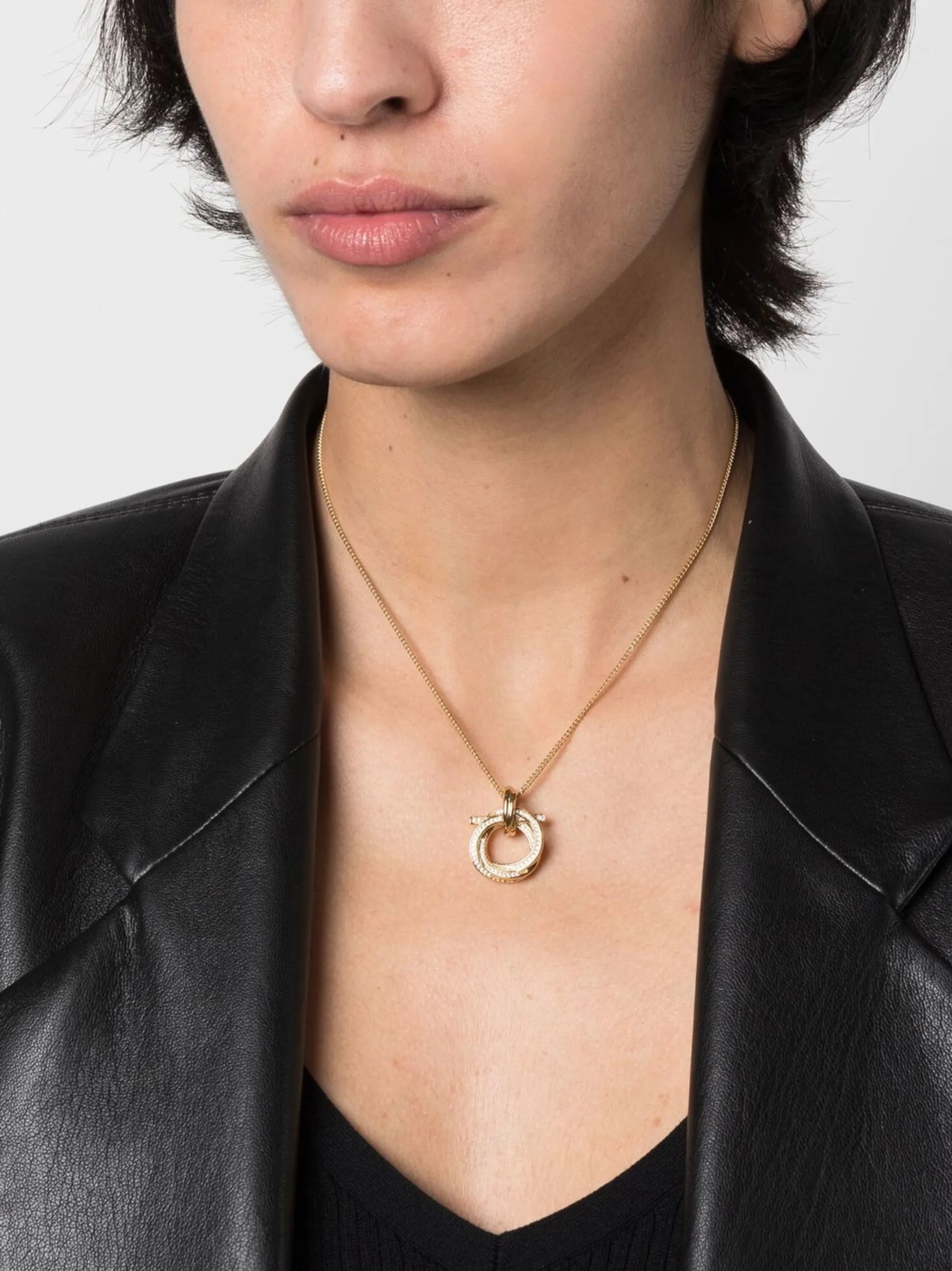 crystal-embellished pendant necklace