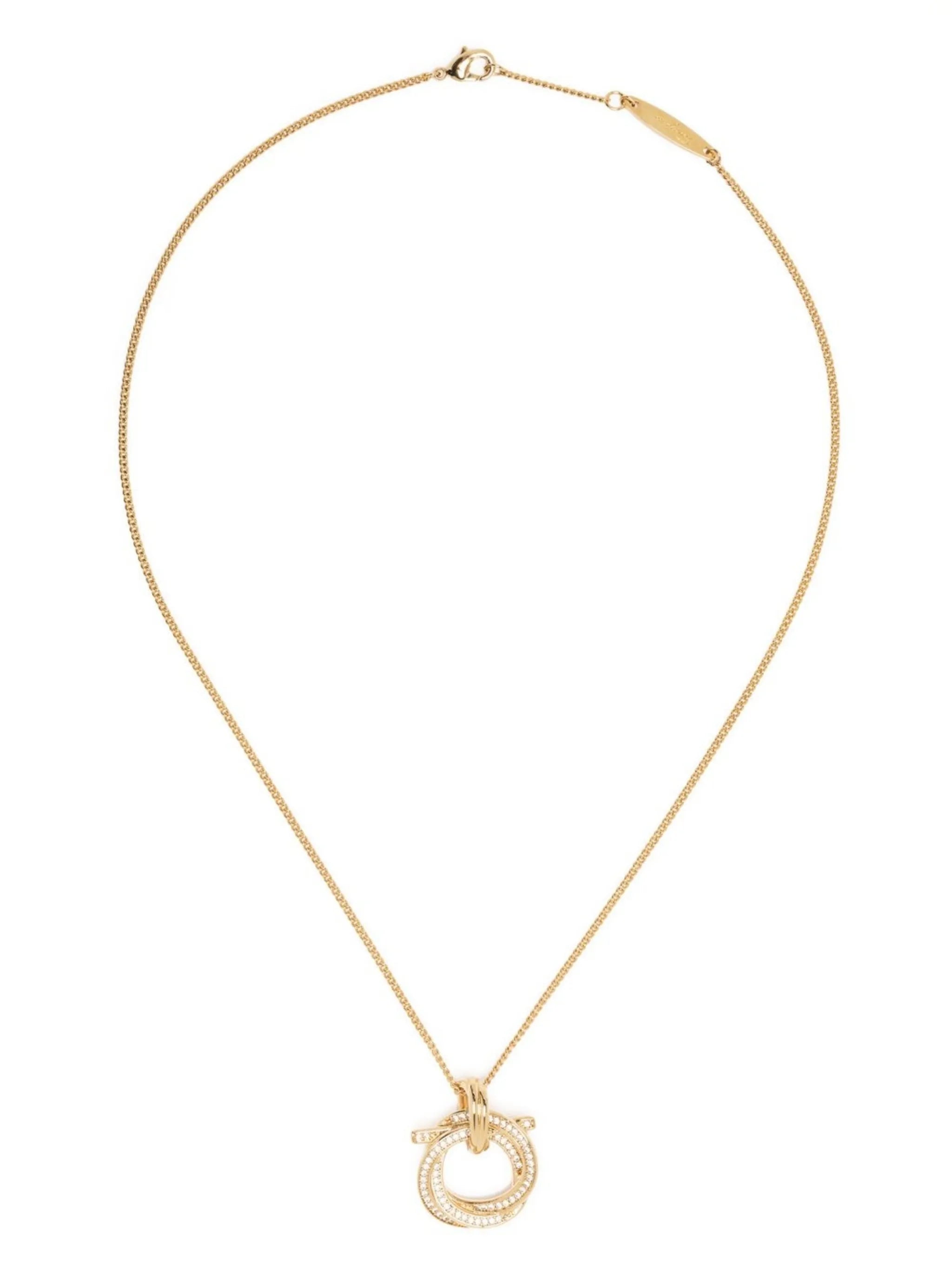 crystal-embellished pendant necklace