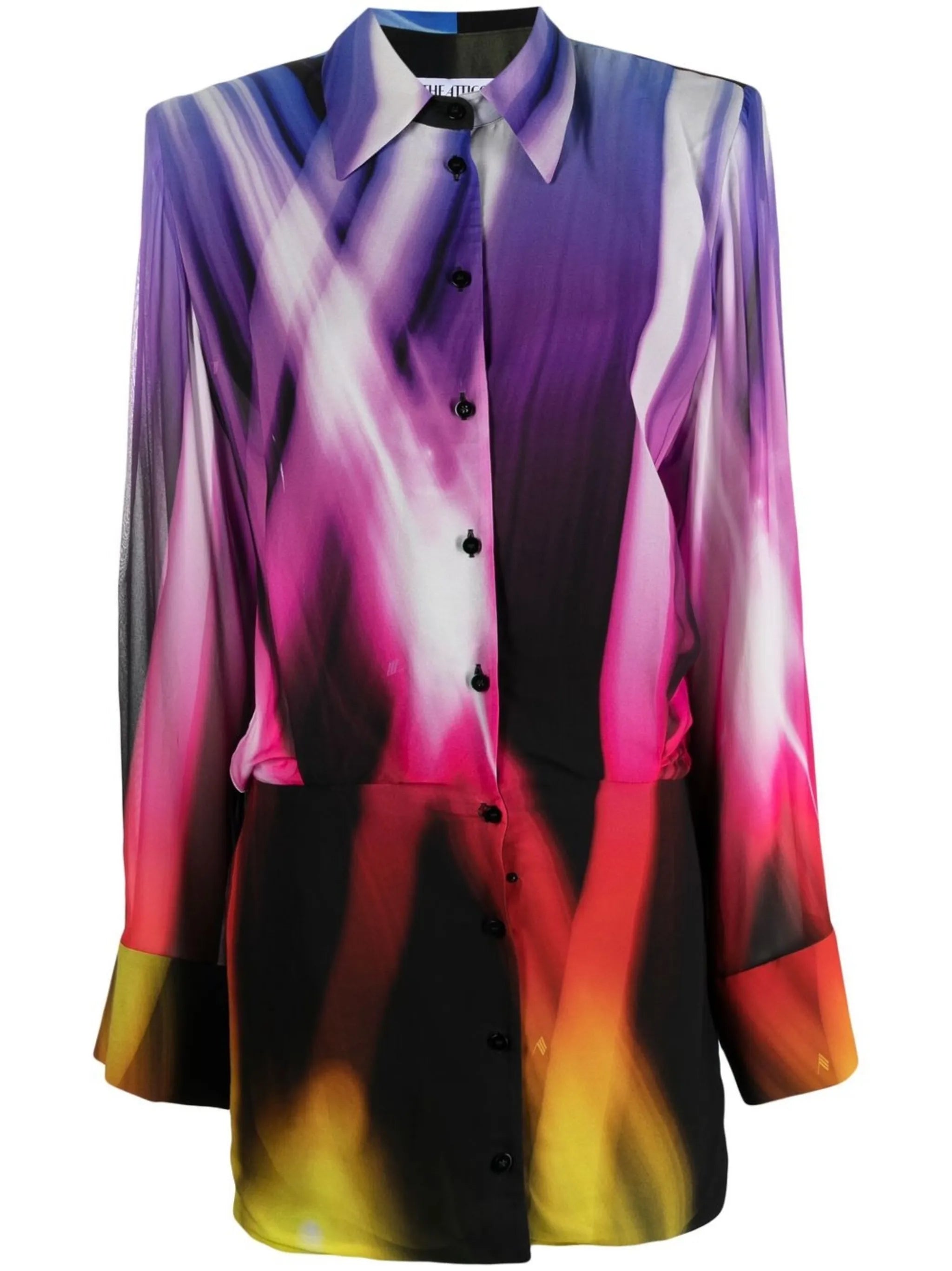 abstract-print shirtdress