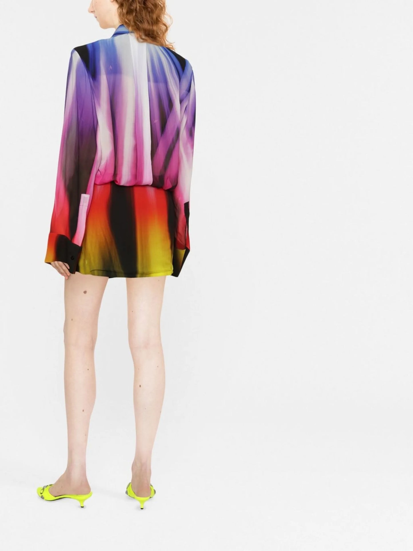 abstract-print shirtdress