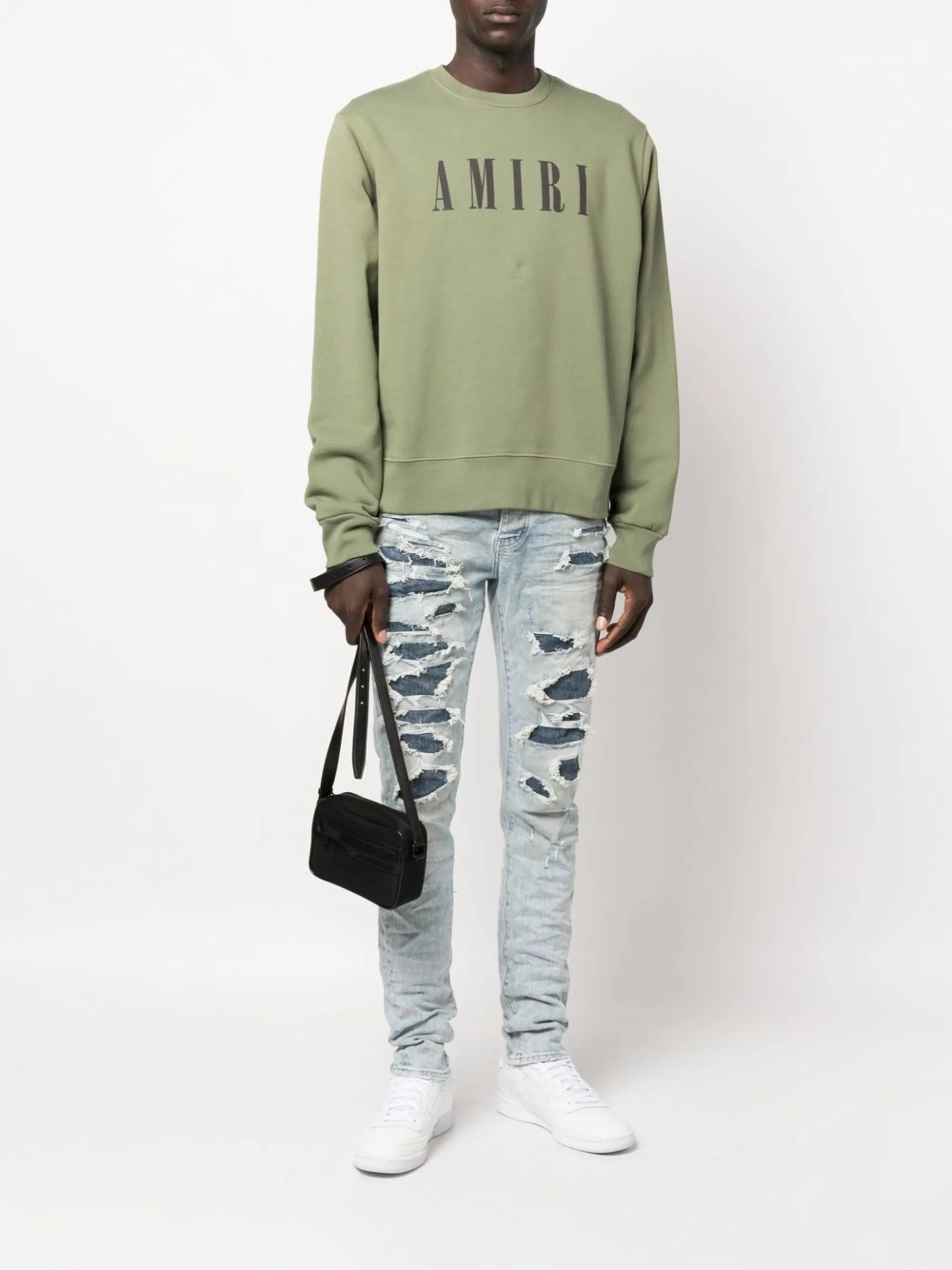 logo-print crew neck sweatshirt