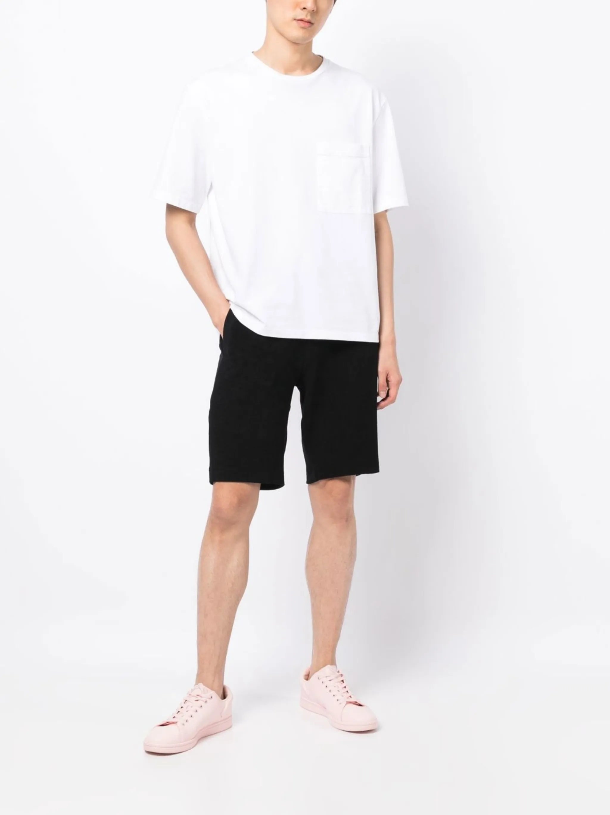 drawstring track shorts