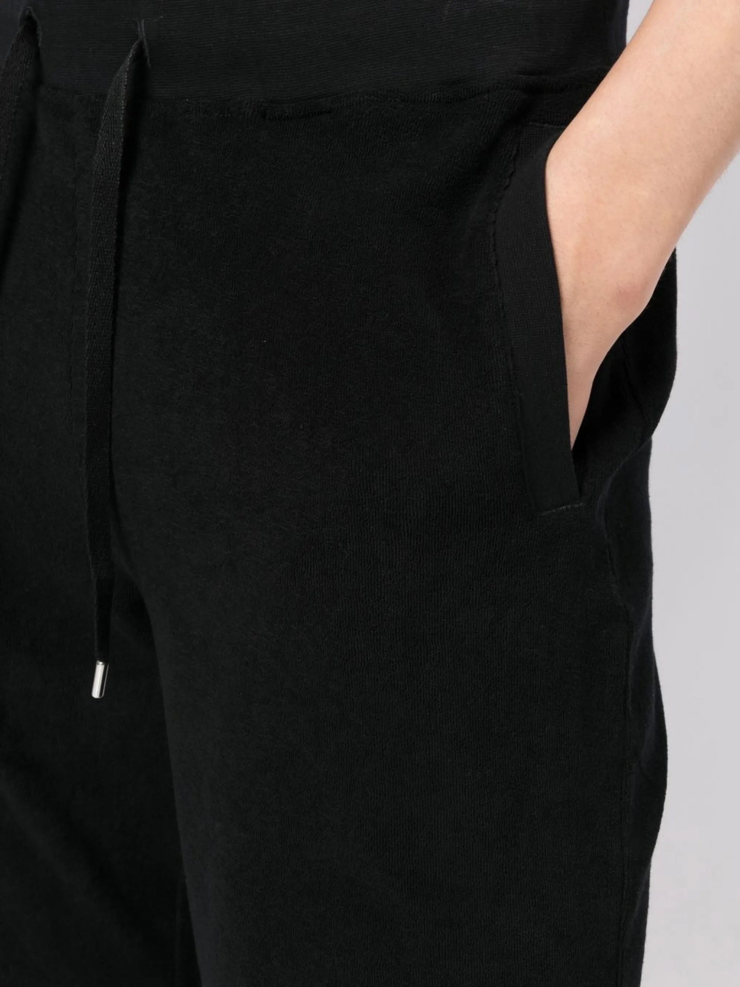 drawstring track shorts