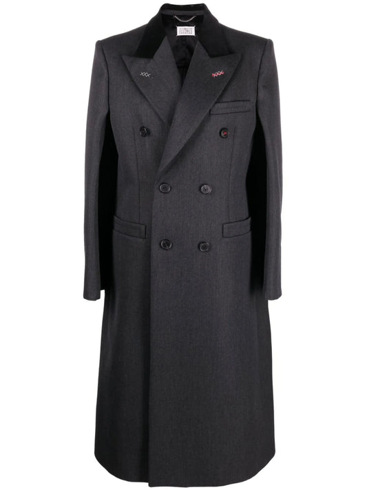 Cavalry double-breasted wool coat