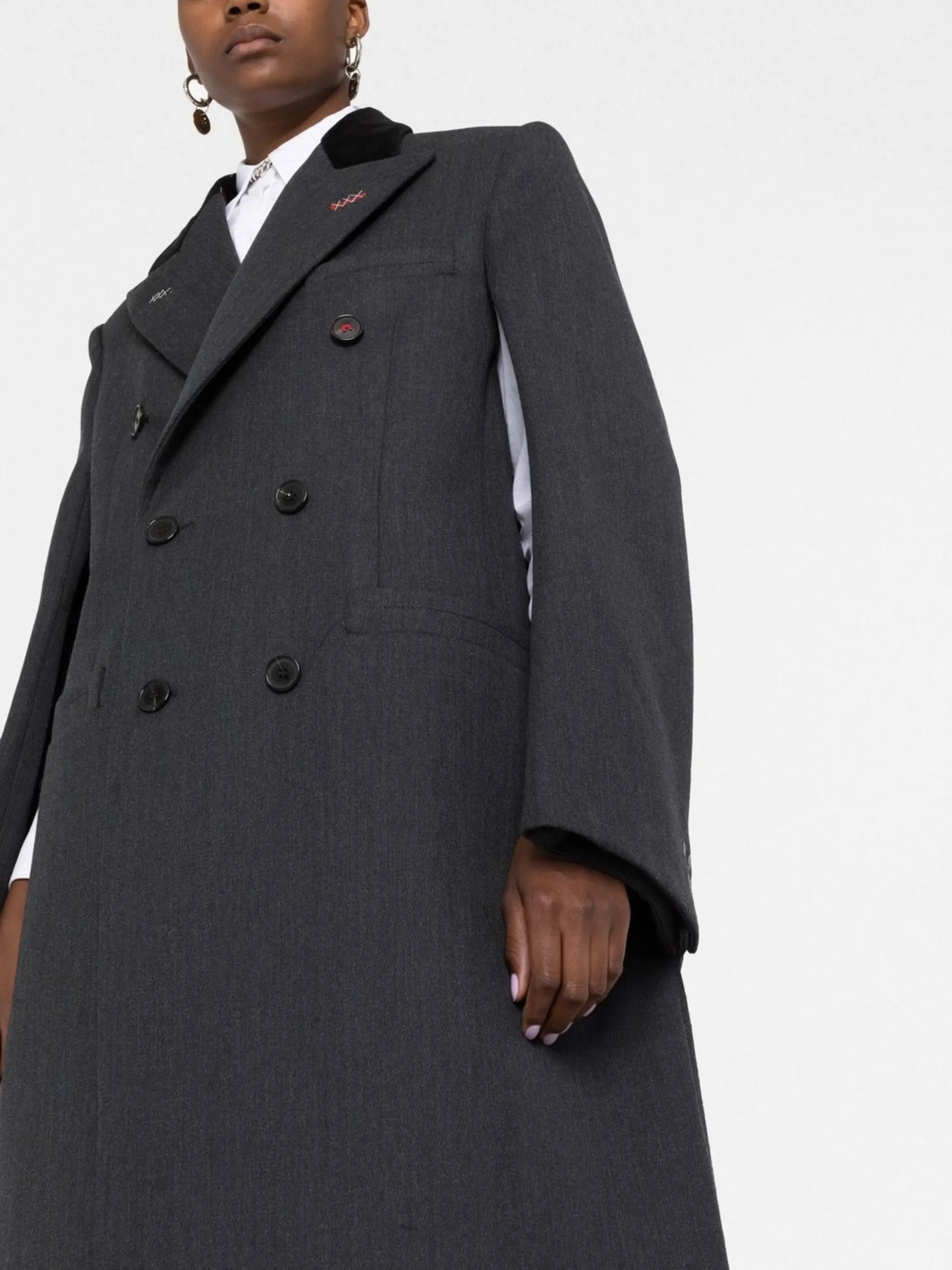 Cavalry double-breasted wool coat
