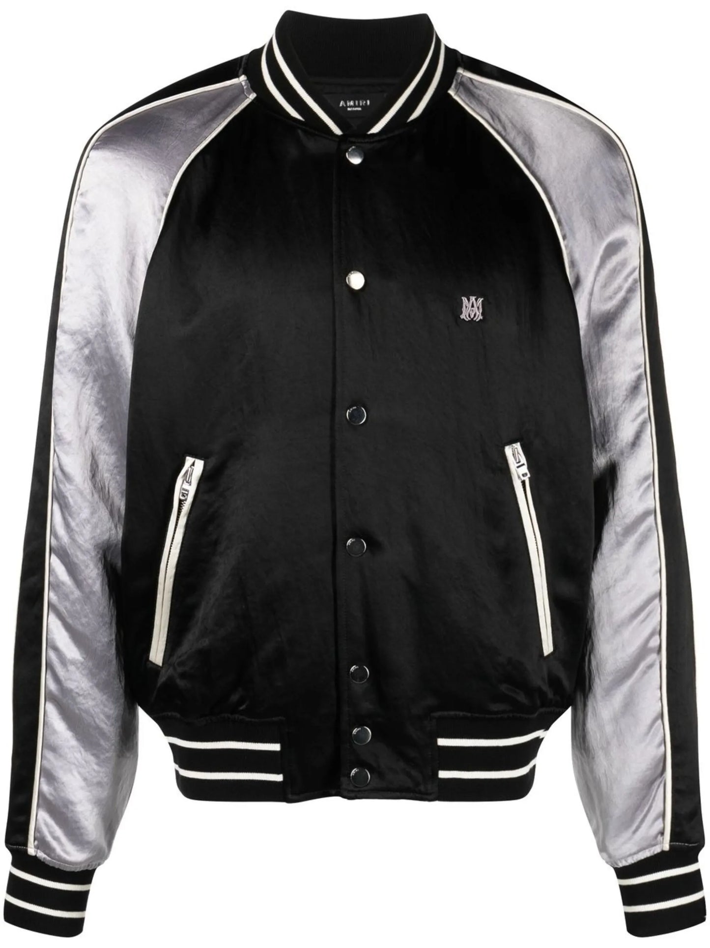 embroidered-logo bomber jacket