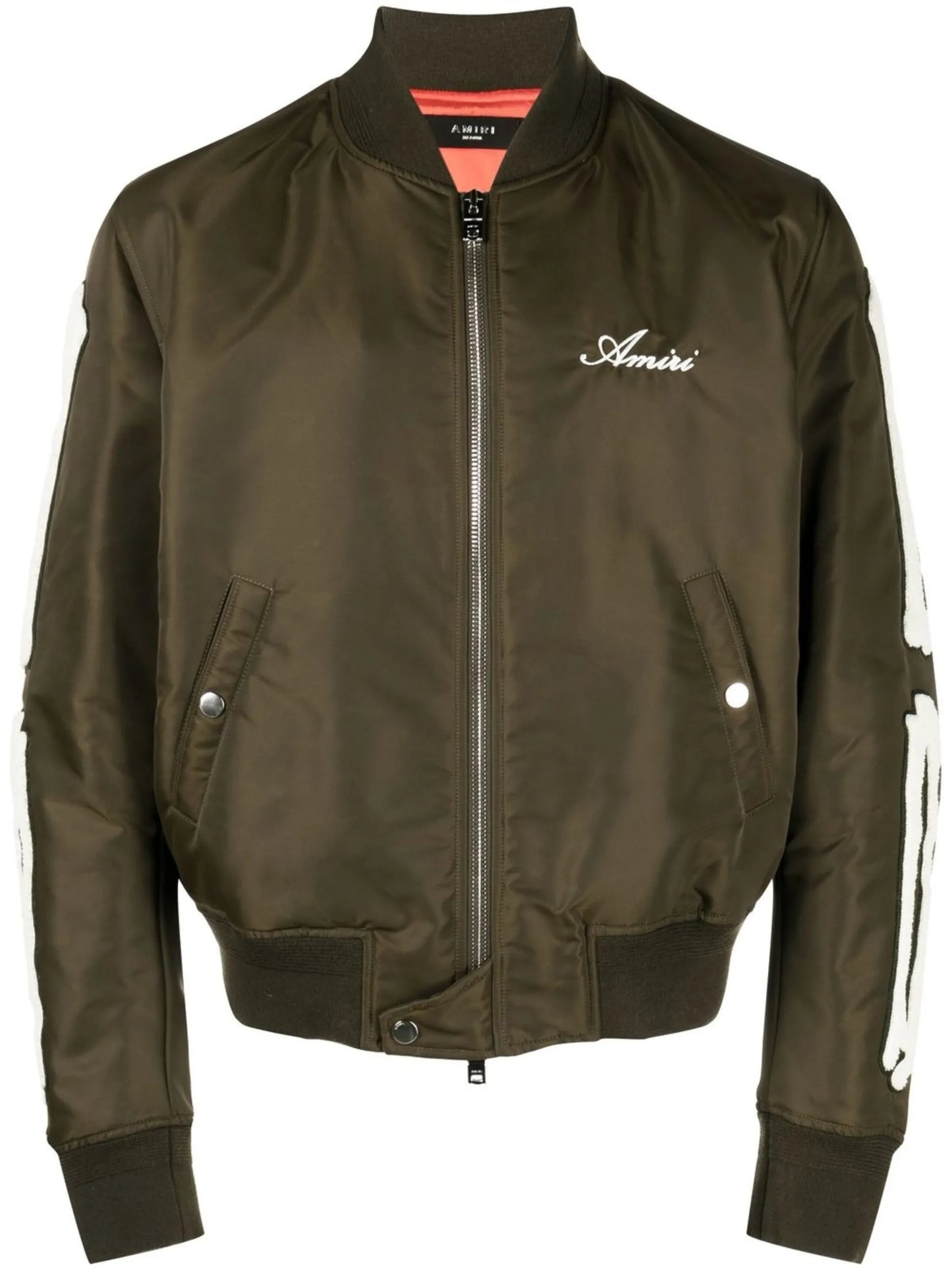 Bones appliqué logo-embroidered bomber jacket