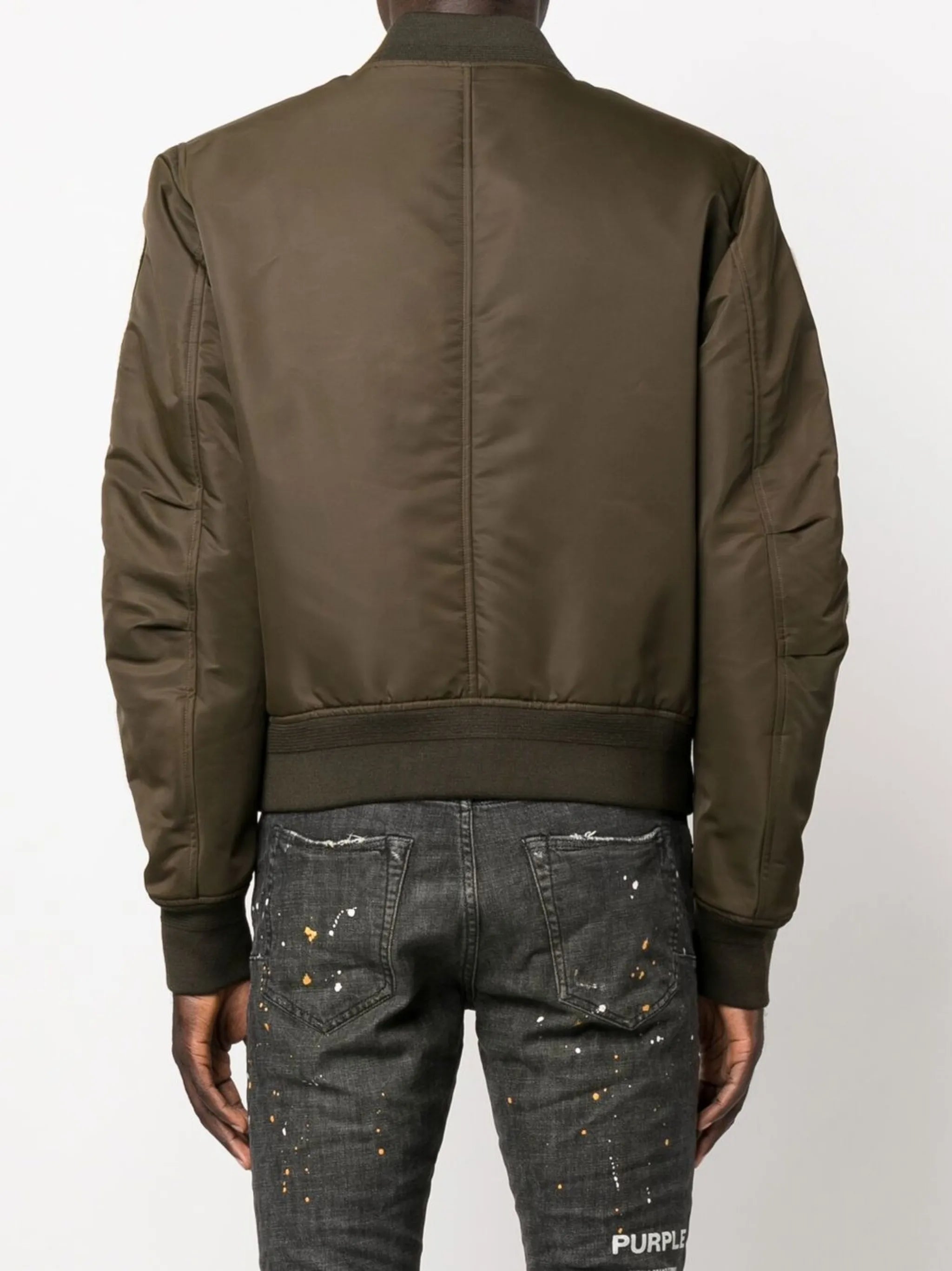 Bones appliqué logo-embroidered bomber jacket