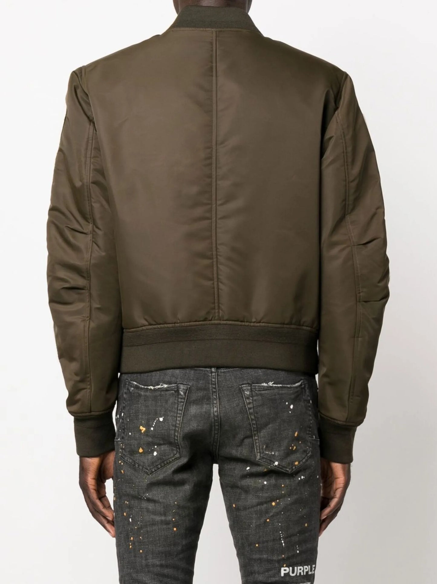 Bones appliqué logo-embroidered bomber jacket