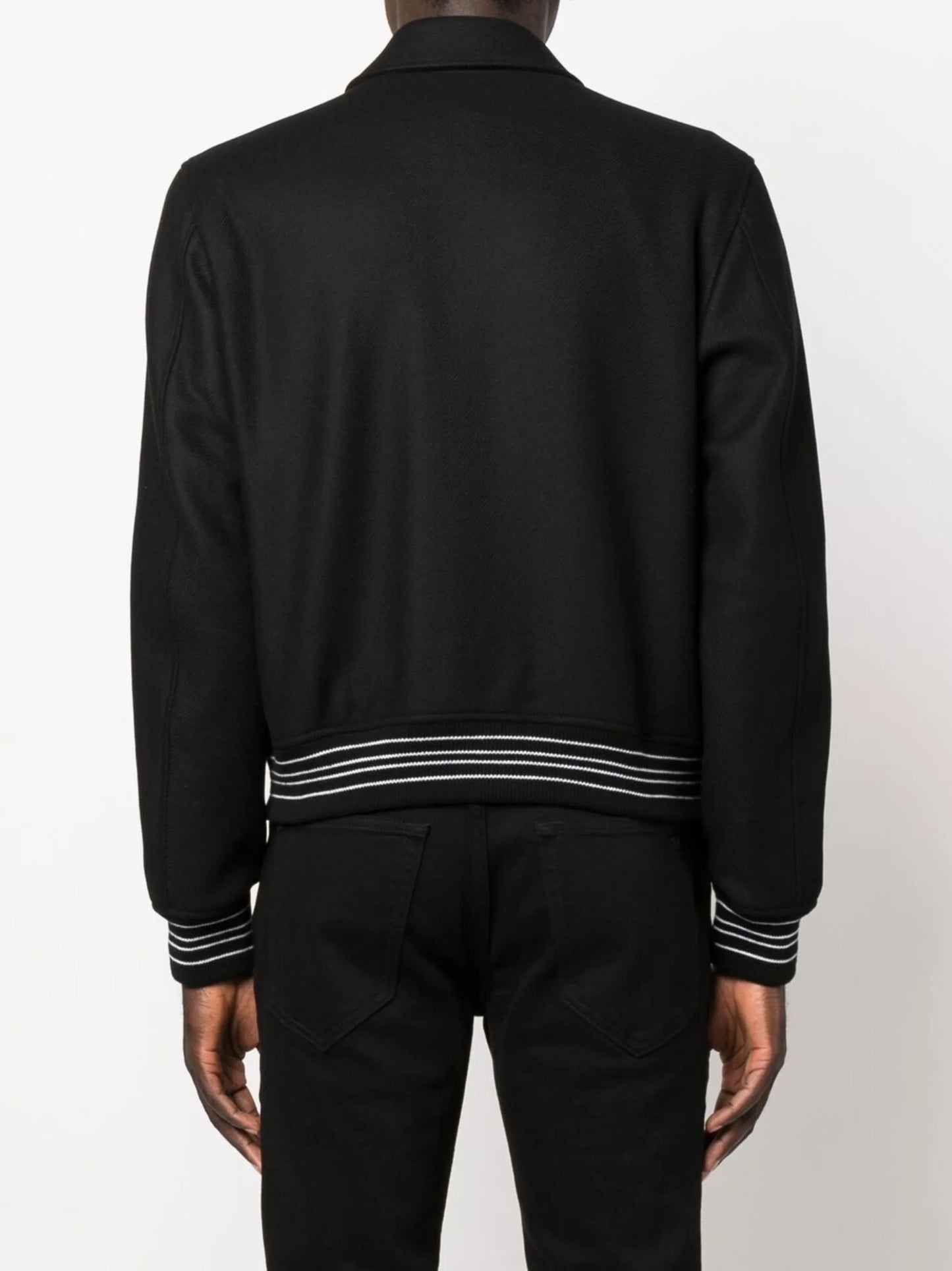 Bones Varsity appliqué wool-blend bomber jacket