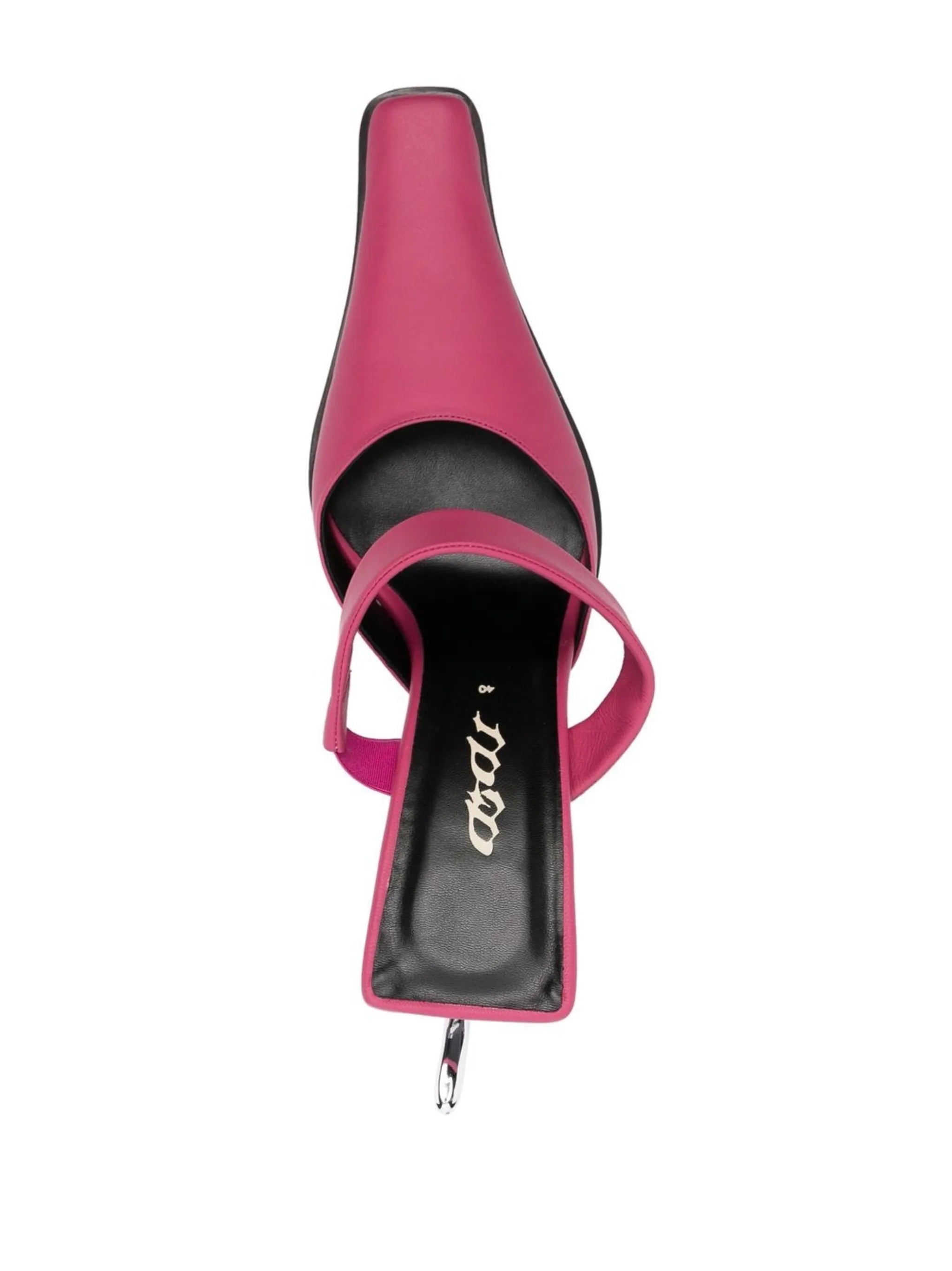 Hook-Heel satin 105mm mules