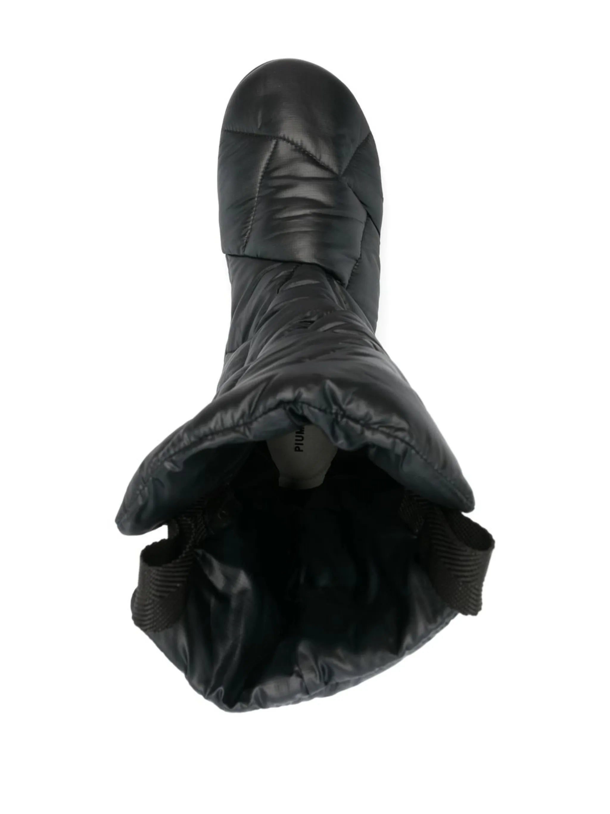 diamond-quilted padded boot