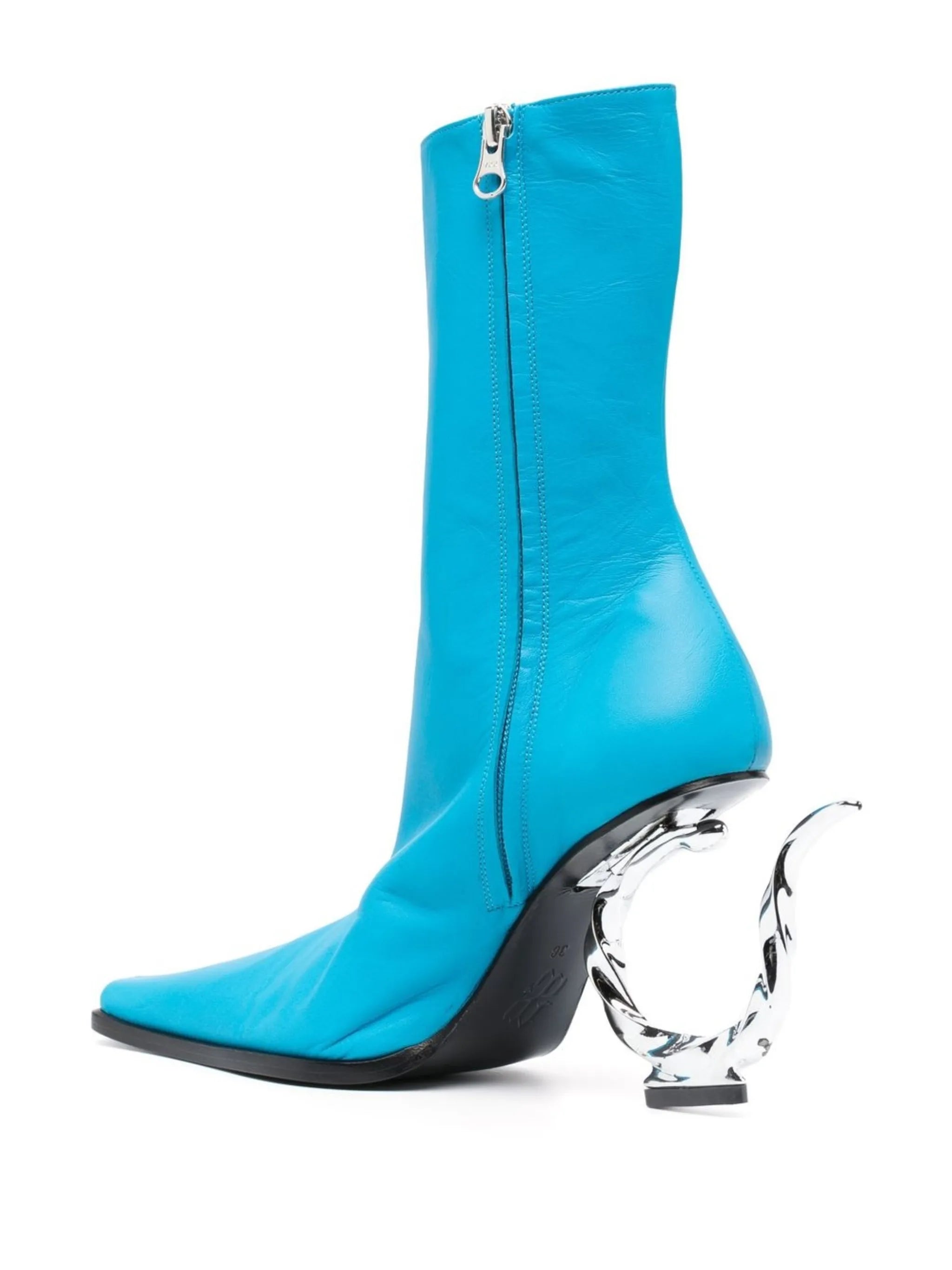 Hook-Heel XX 95mm pointed leather boots