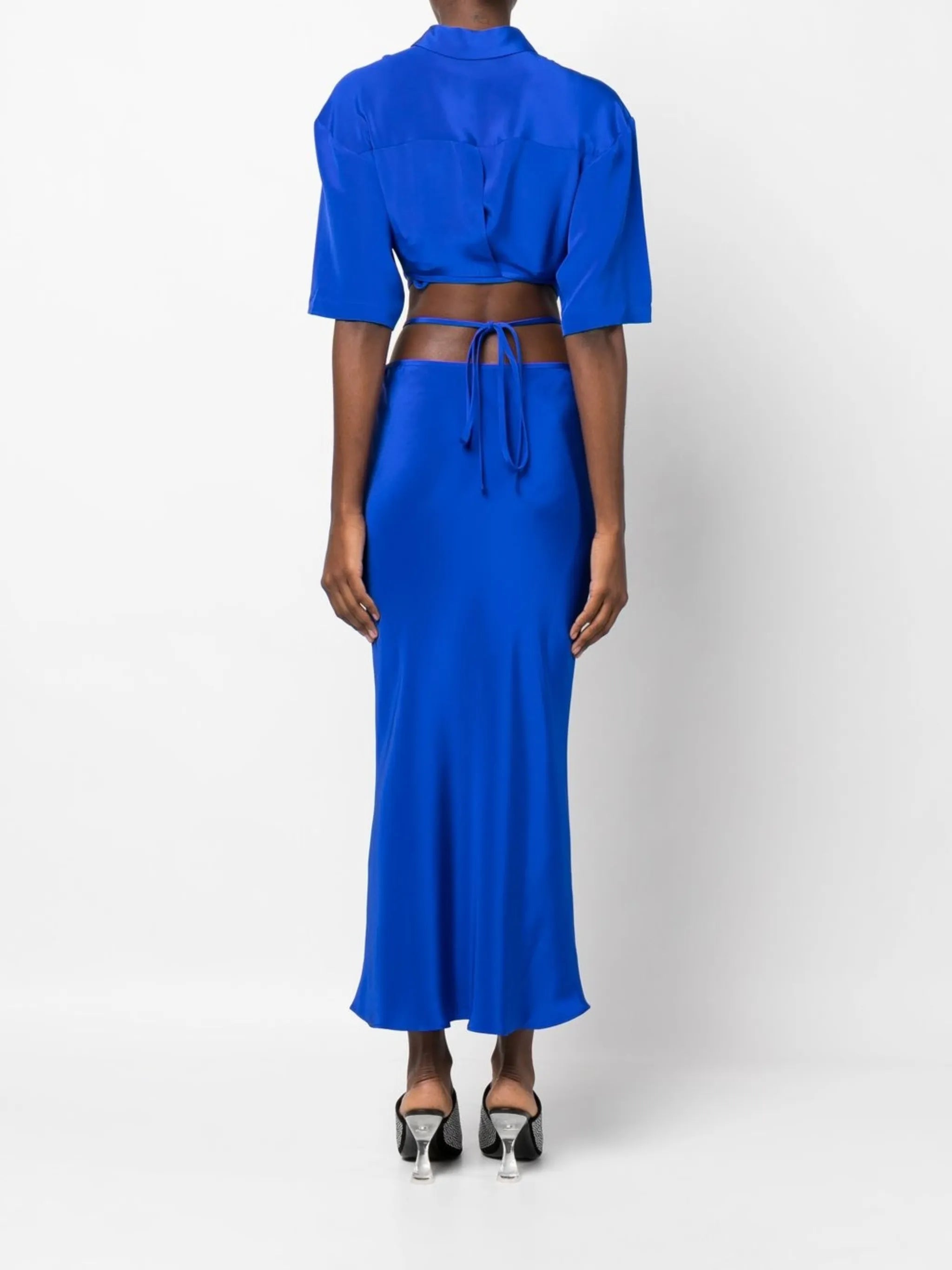 Loophole tie-waist maxi skirt
