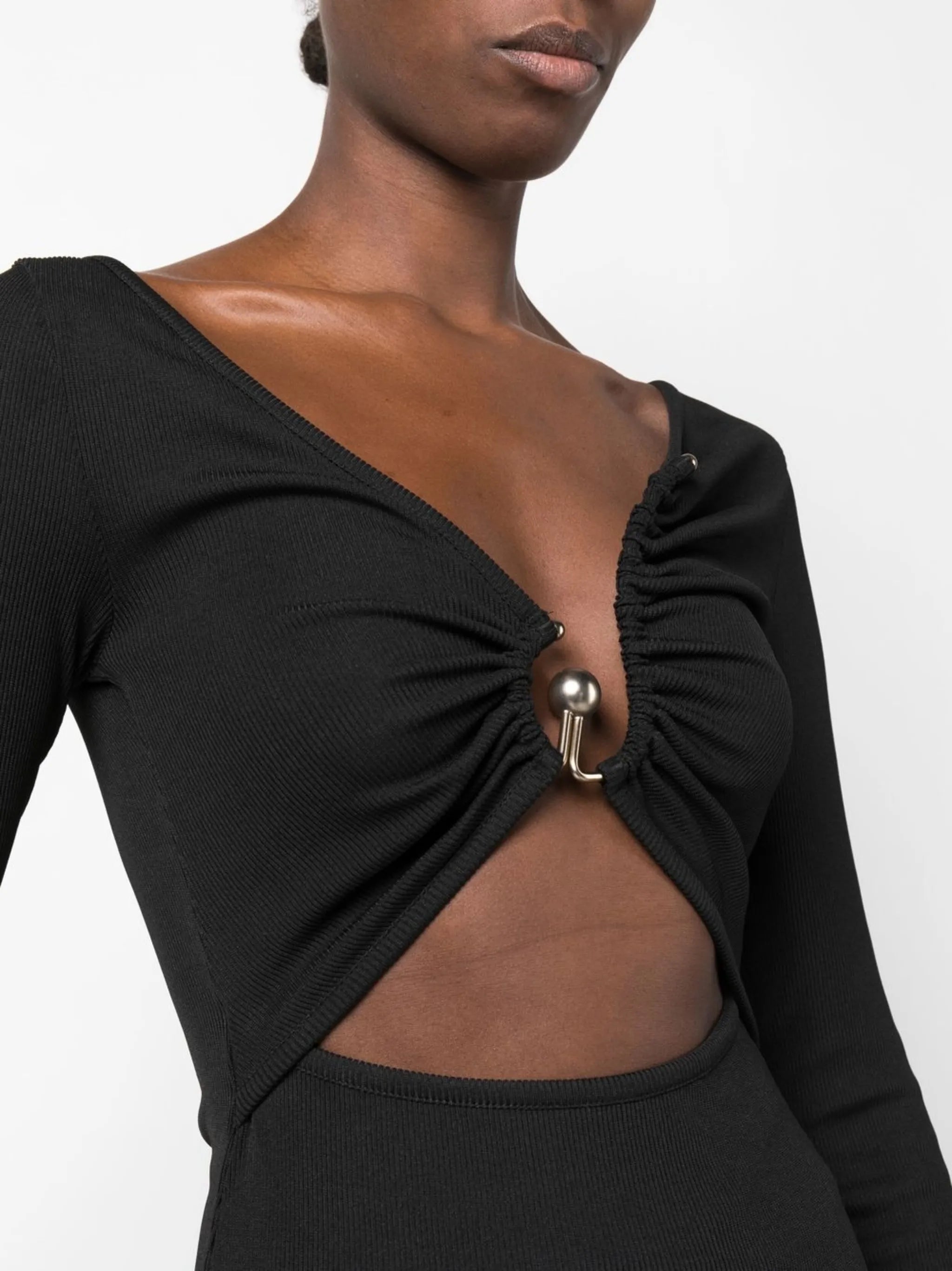 Escape asymmetric crop top