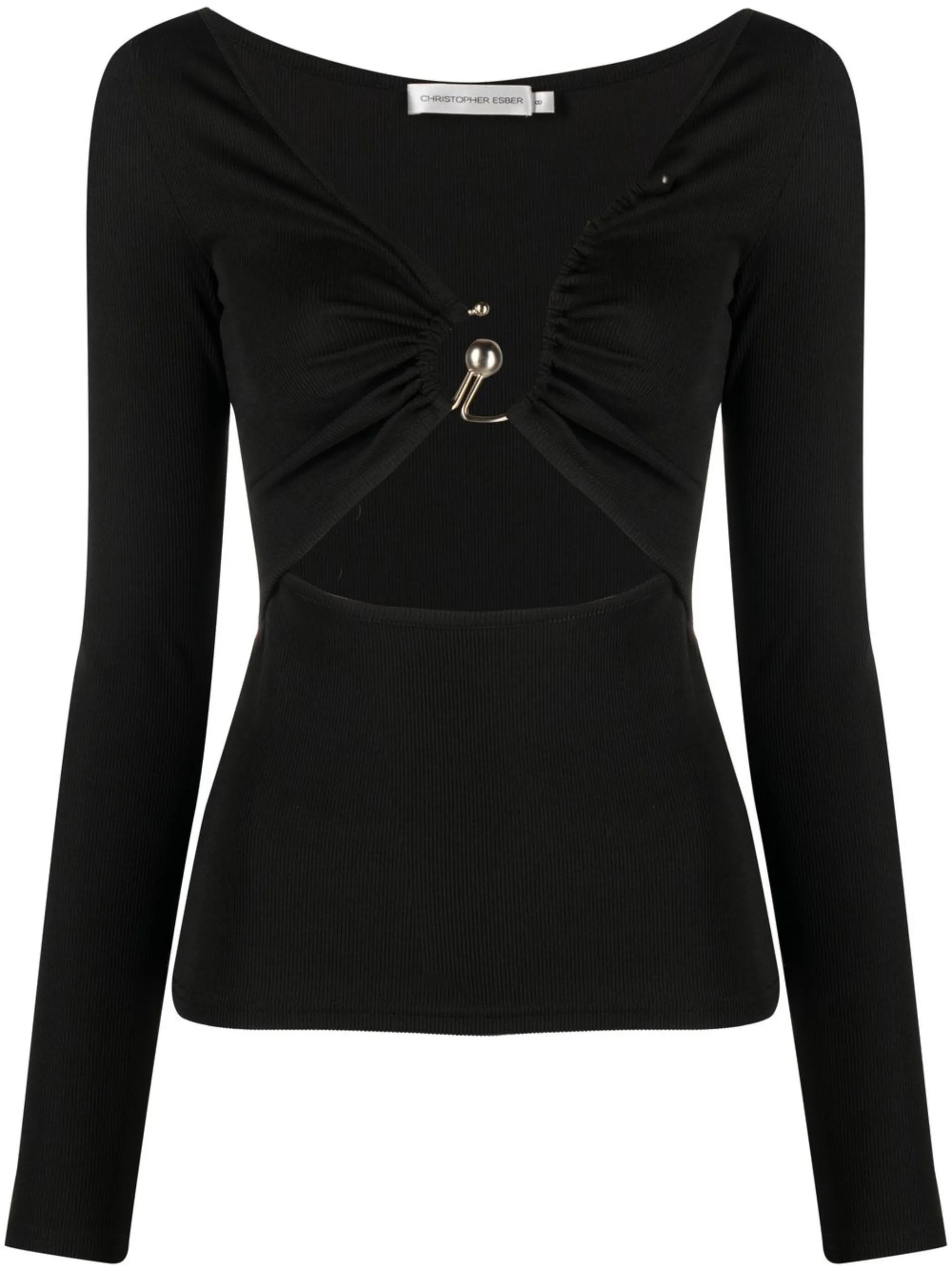 Escape asymmetric crop top