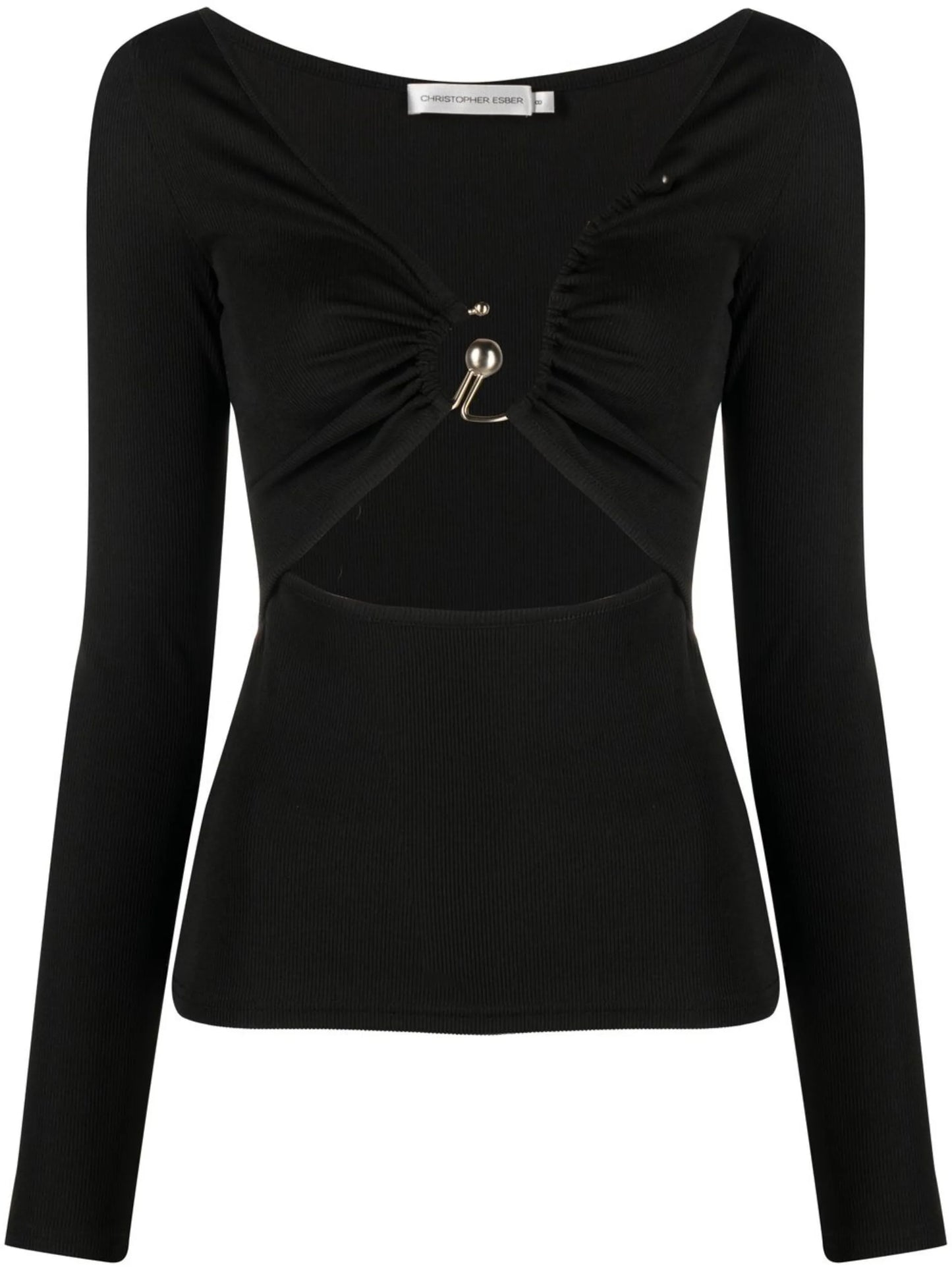 Escape asymmetric crop top