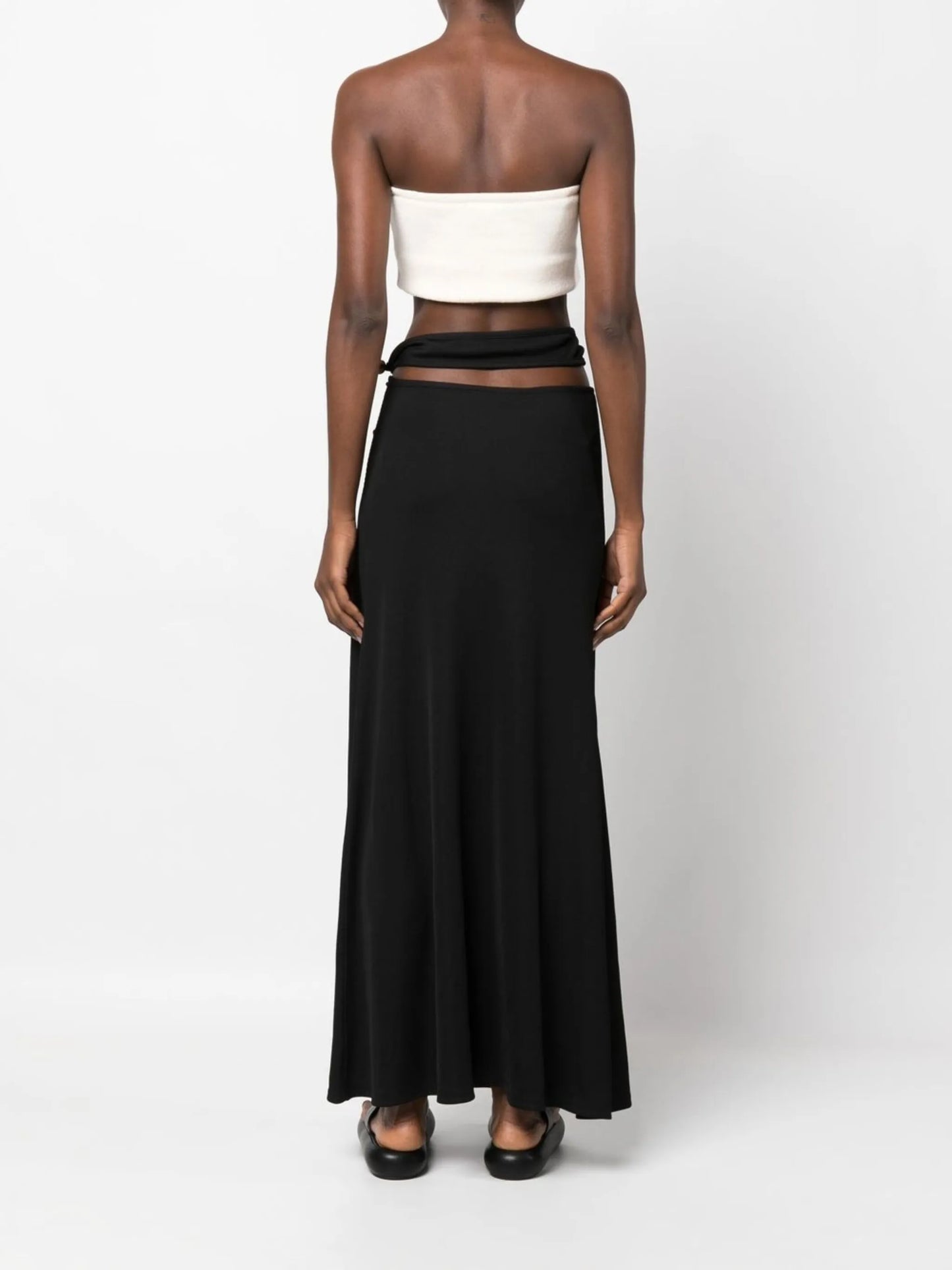 high-waisted cut-out maxi skirt