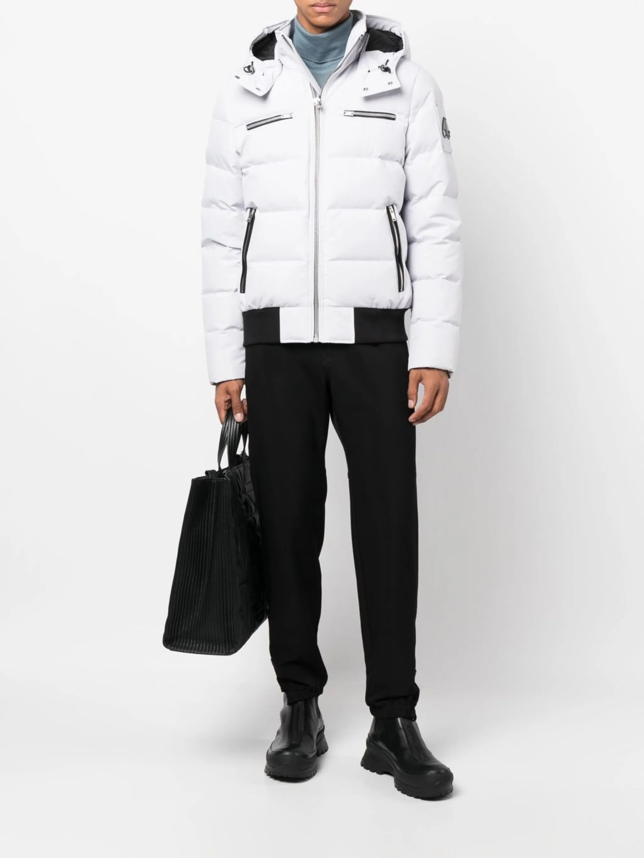 logo-plaque padded jacket