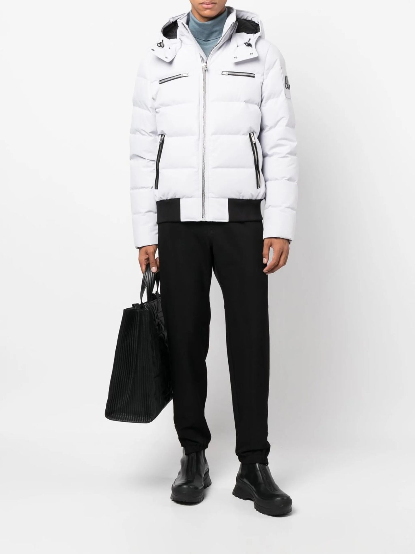 logo-plaque padded jacket