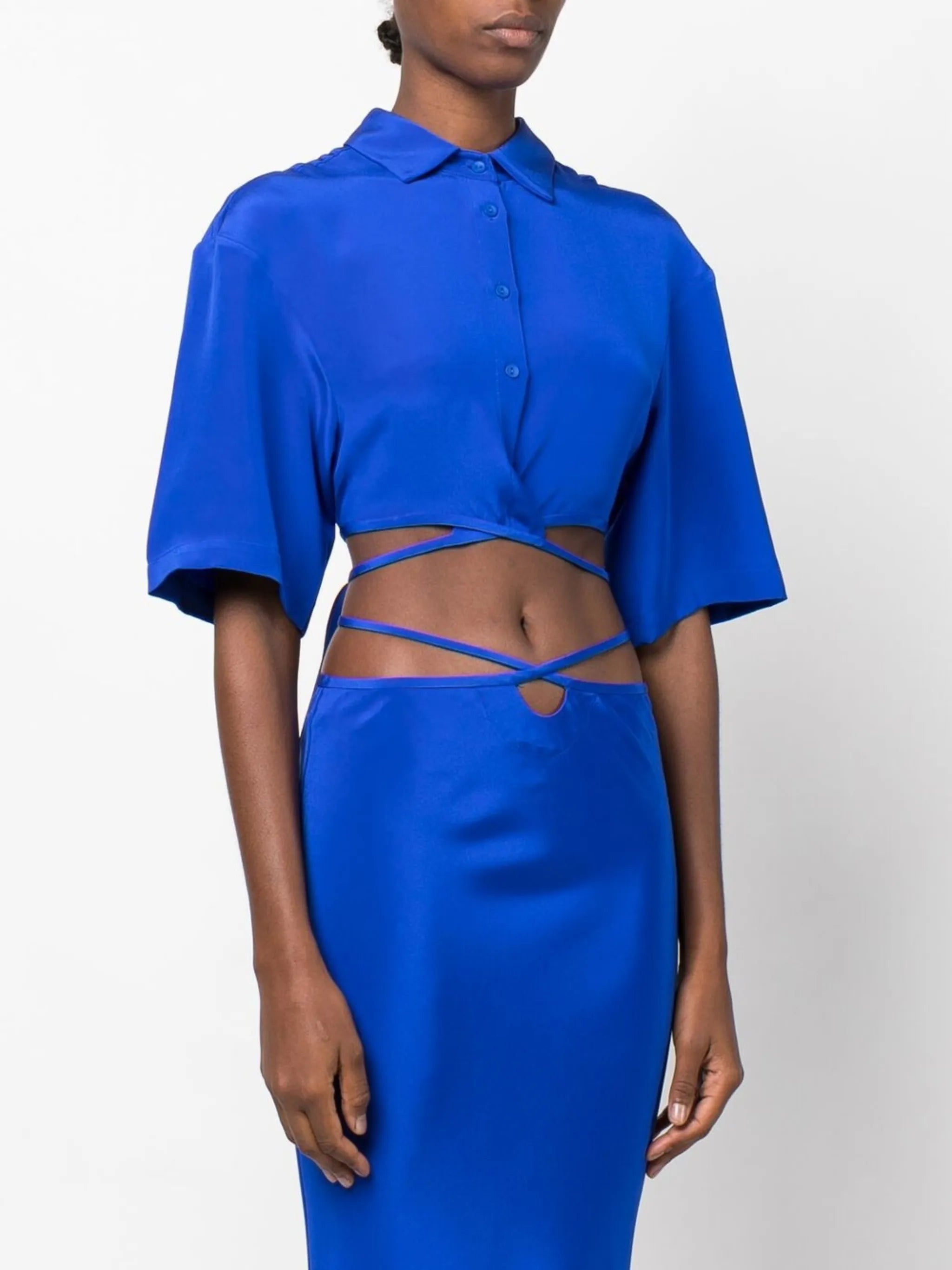 cropped short-sleeve shirt