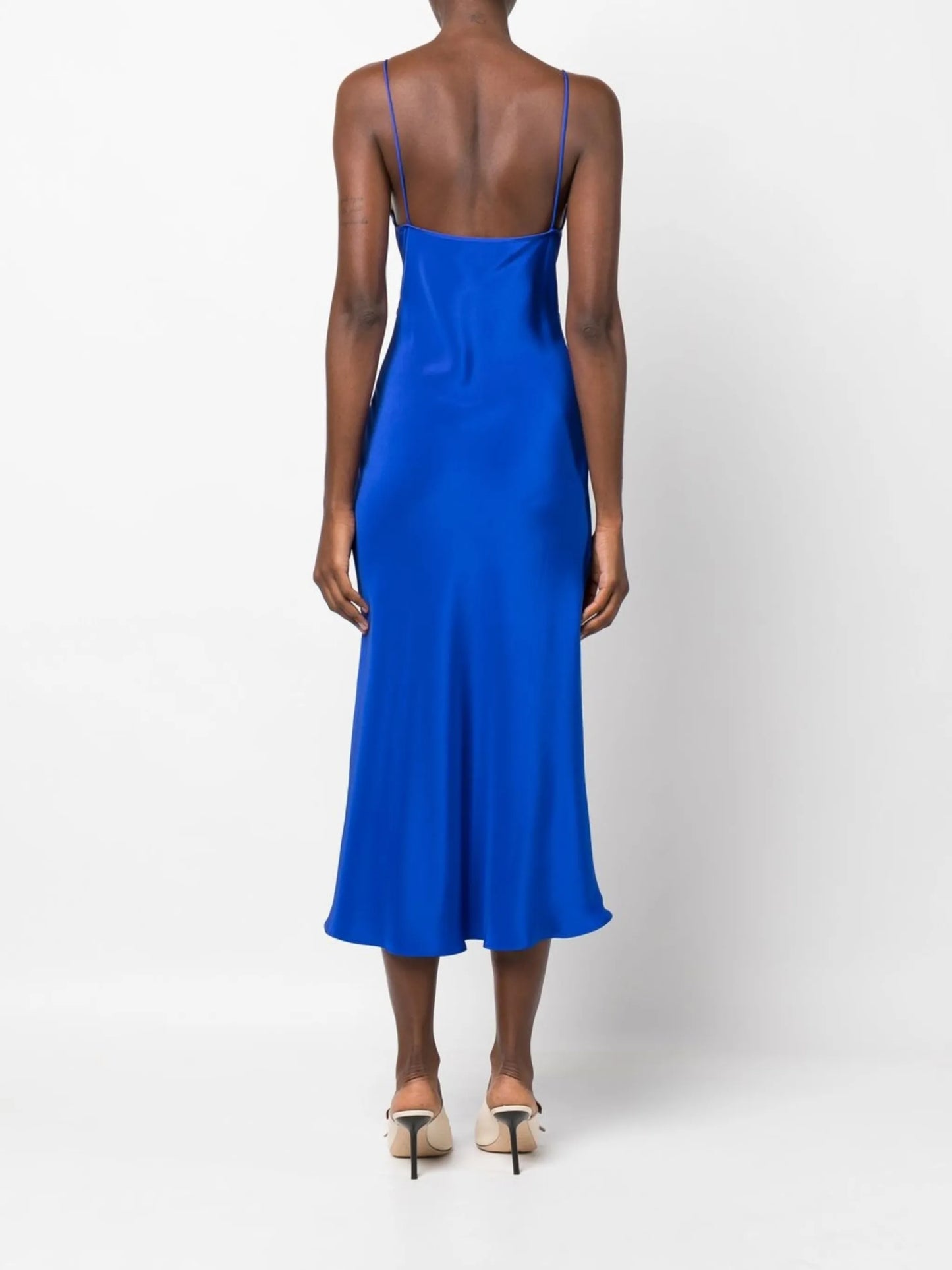 scoop-neck cut-out midi dress