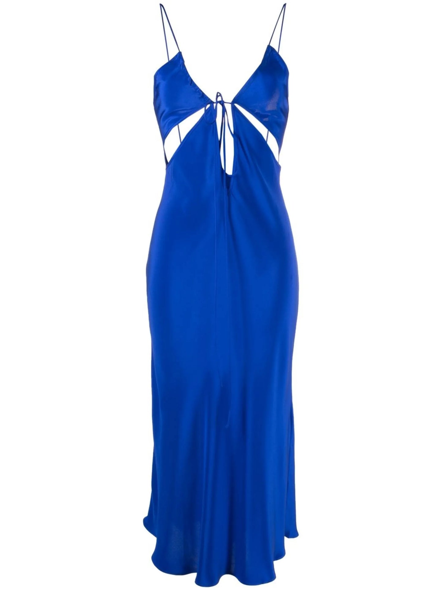 scoop-neck cut-out midi dress